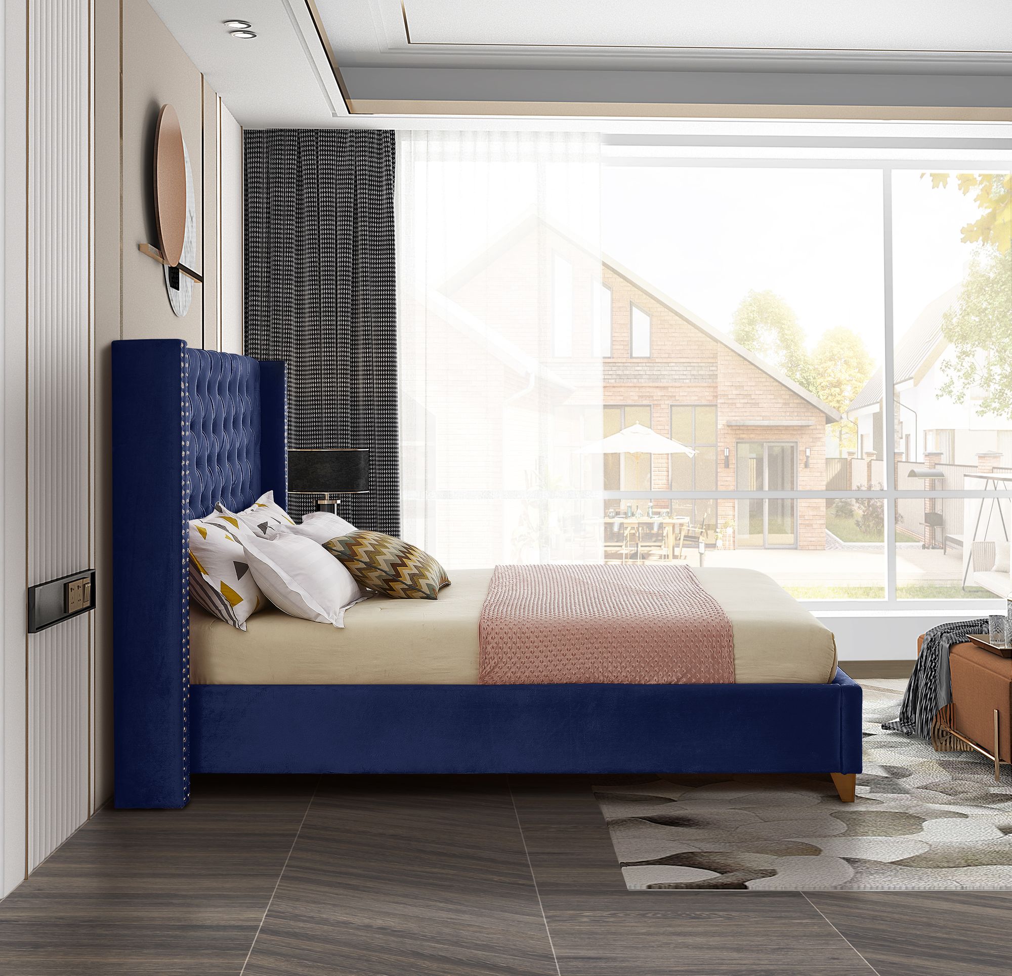Barolo Velvet Full Size Bed