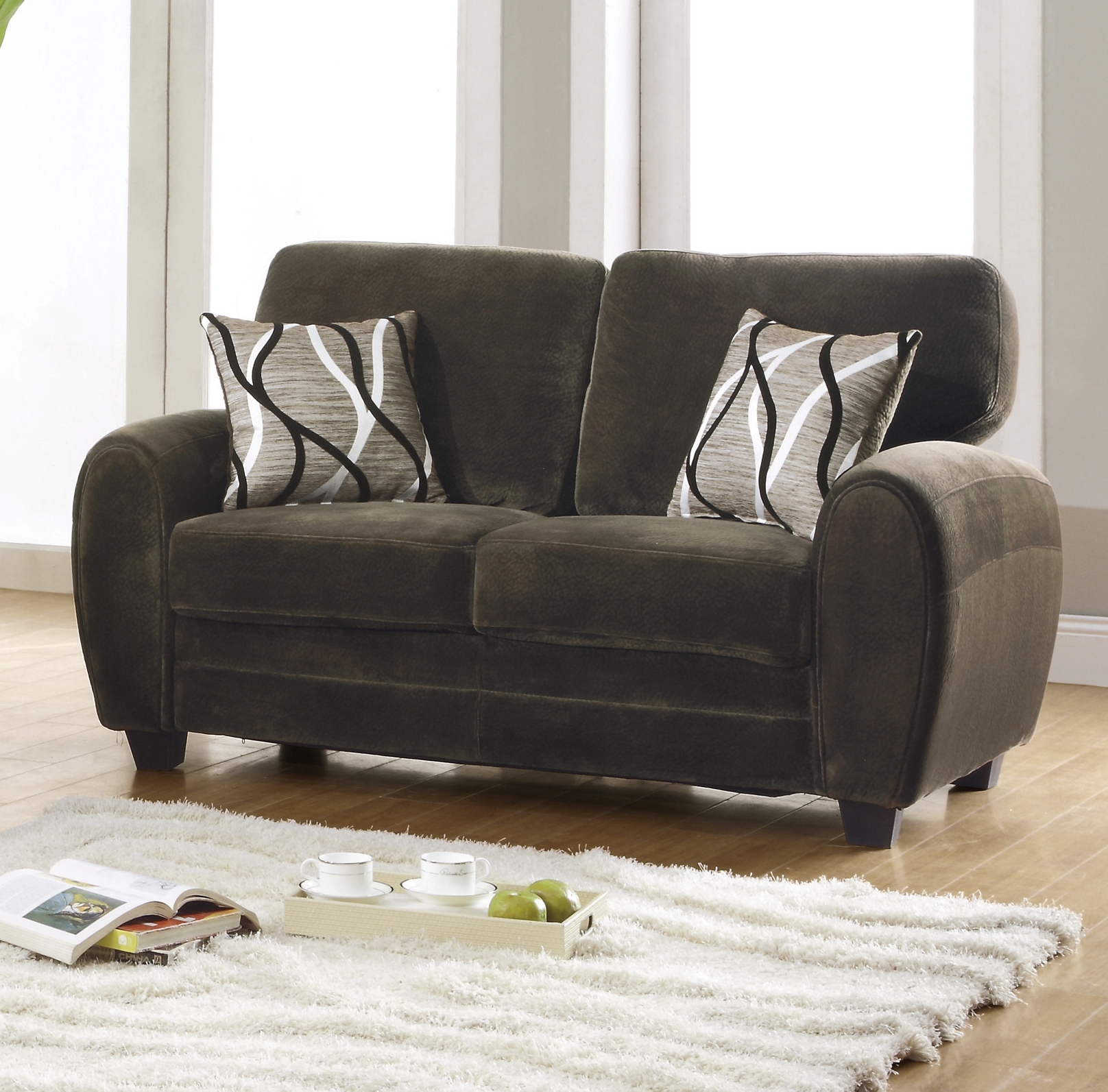 Rubin Microfiber/Leatherette Loveseat