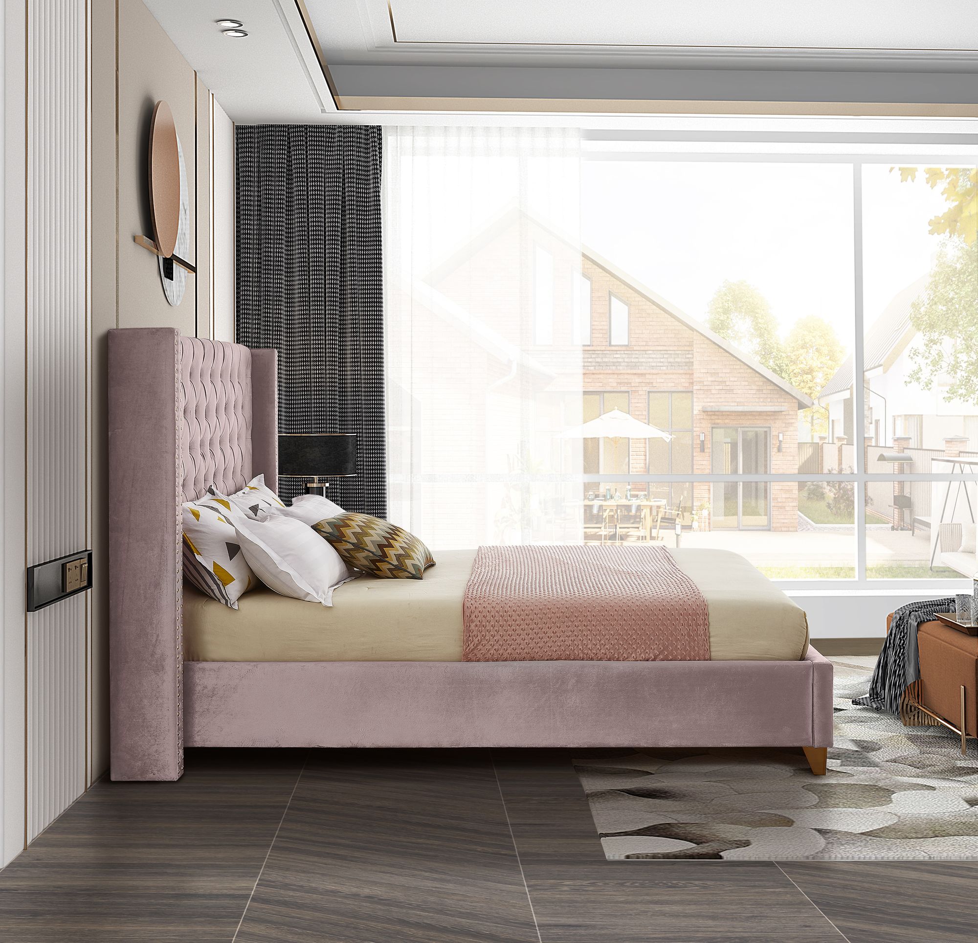 Barolo Velvet King Size Bed