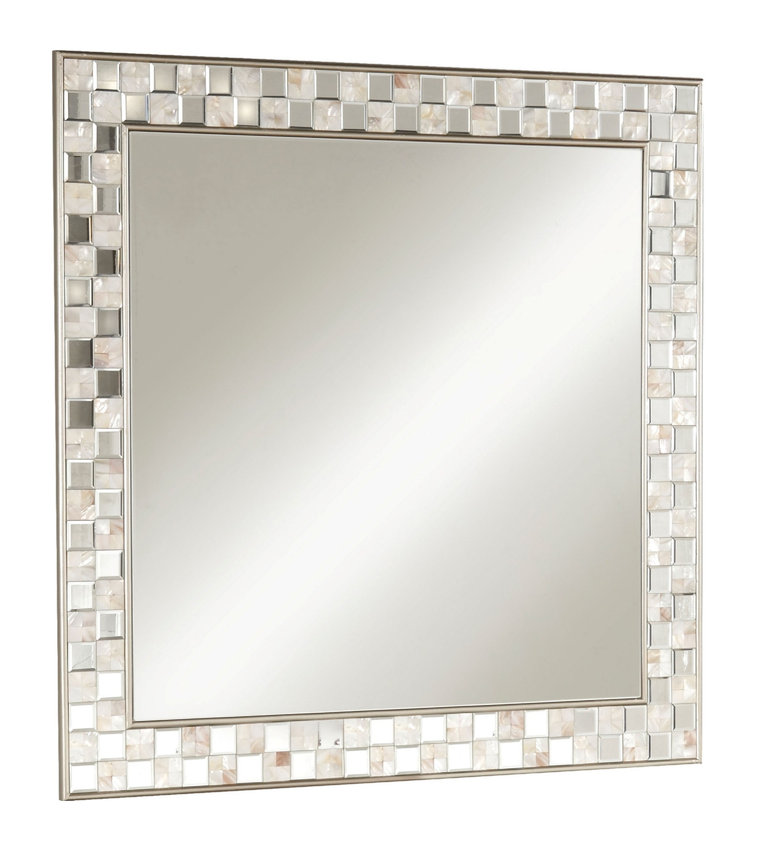Nasa 97388 Mirrored/Checkered Pattern Trim Wall Mirror