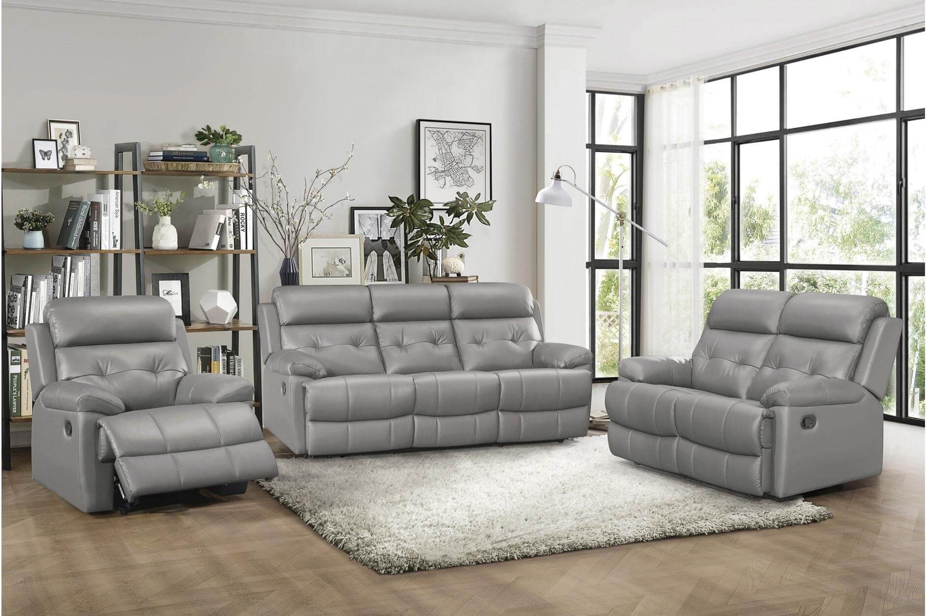 Lambent Leather/Bi-Cast Vinyl Living Room Set by Homelegance