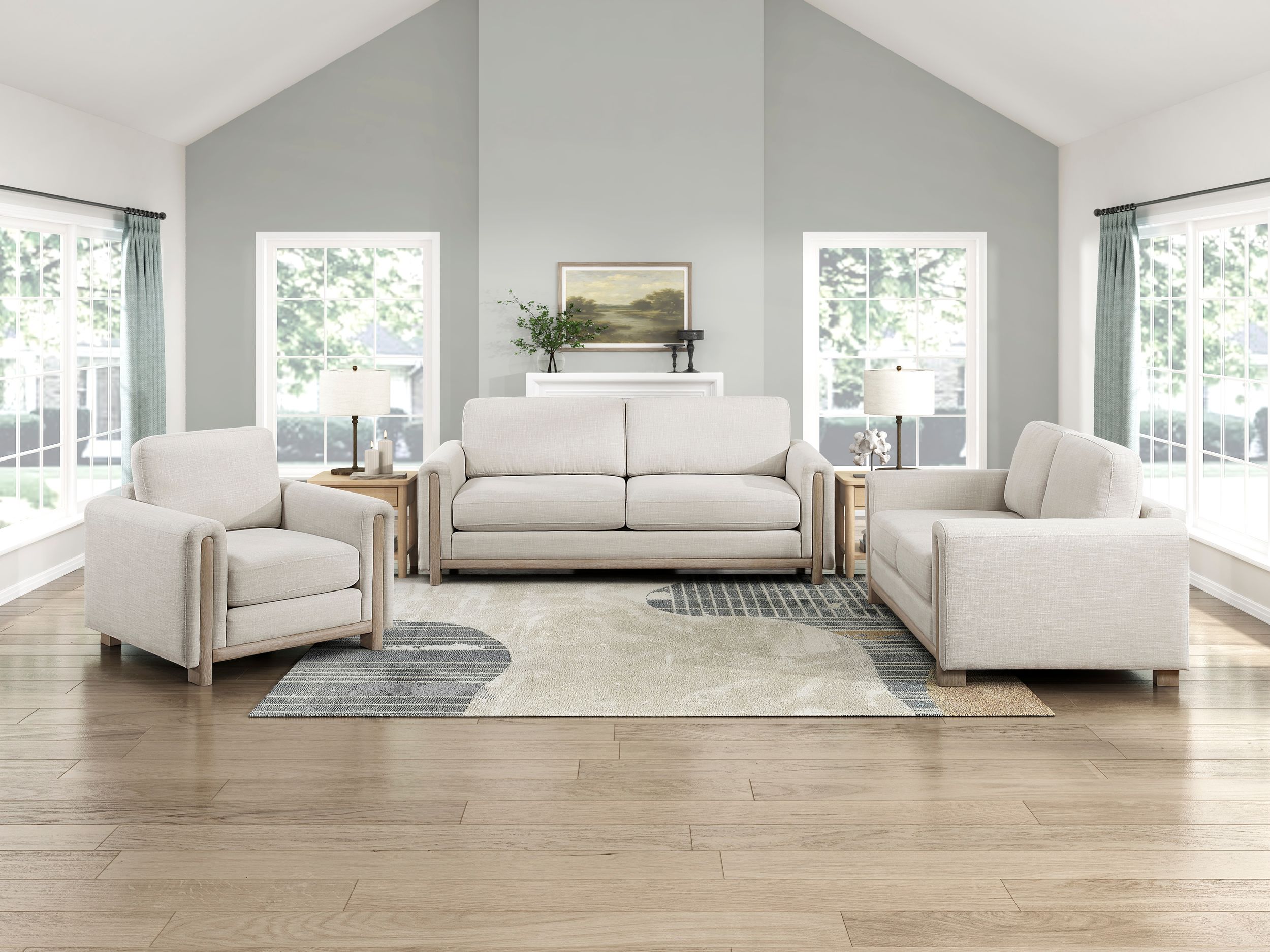 Echo Polyester Living Room Set