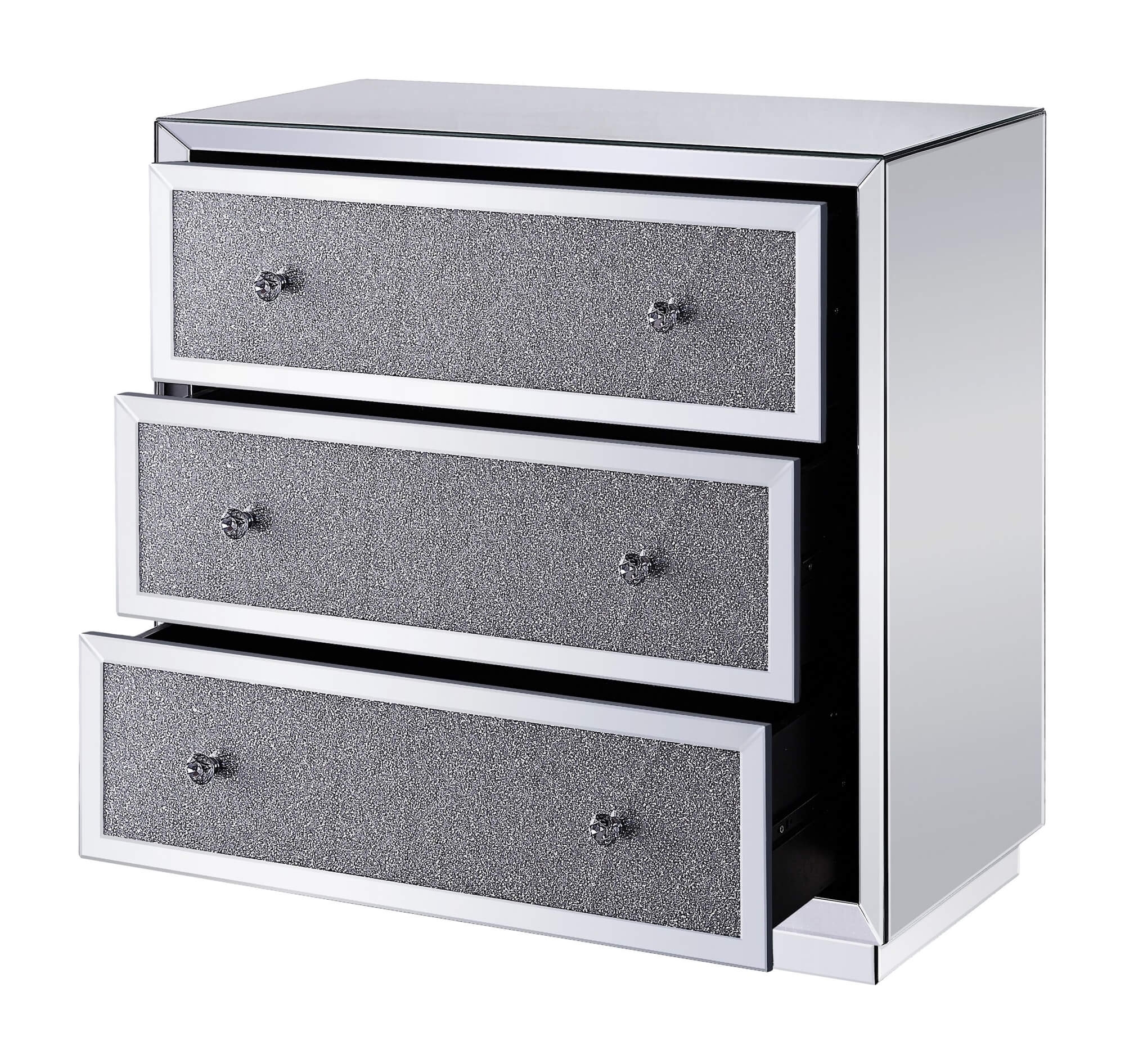 Rekha 97582 Mirrored/Faux Crystals Dresser/Console Table