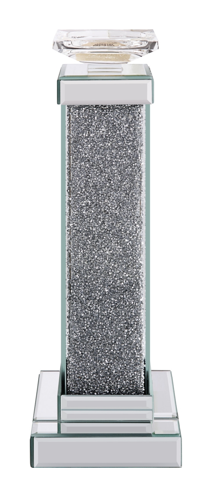 Rekha 97616 Mirrored/Faux Crystals Accent Candleholder