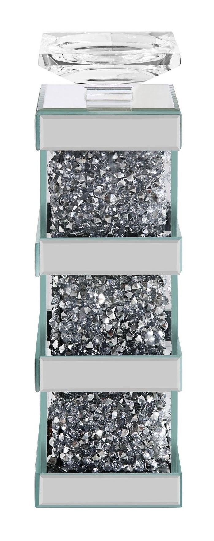 Noralie 97619 Mirrored/Faux Diamonds Accent Candleholder