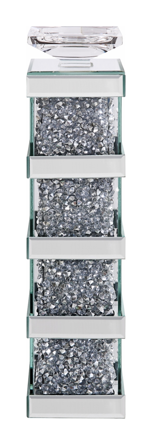 Noralie 97620 Mirrored/Faux Diamonds Accent Candleholder