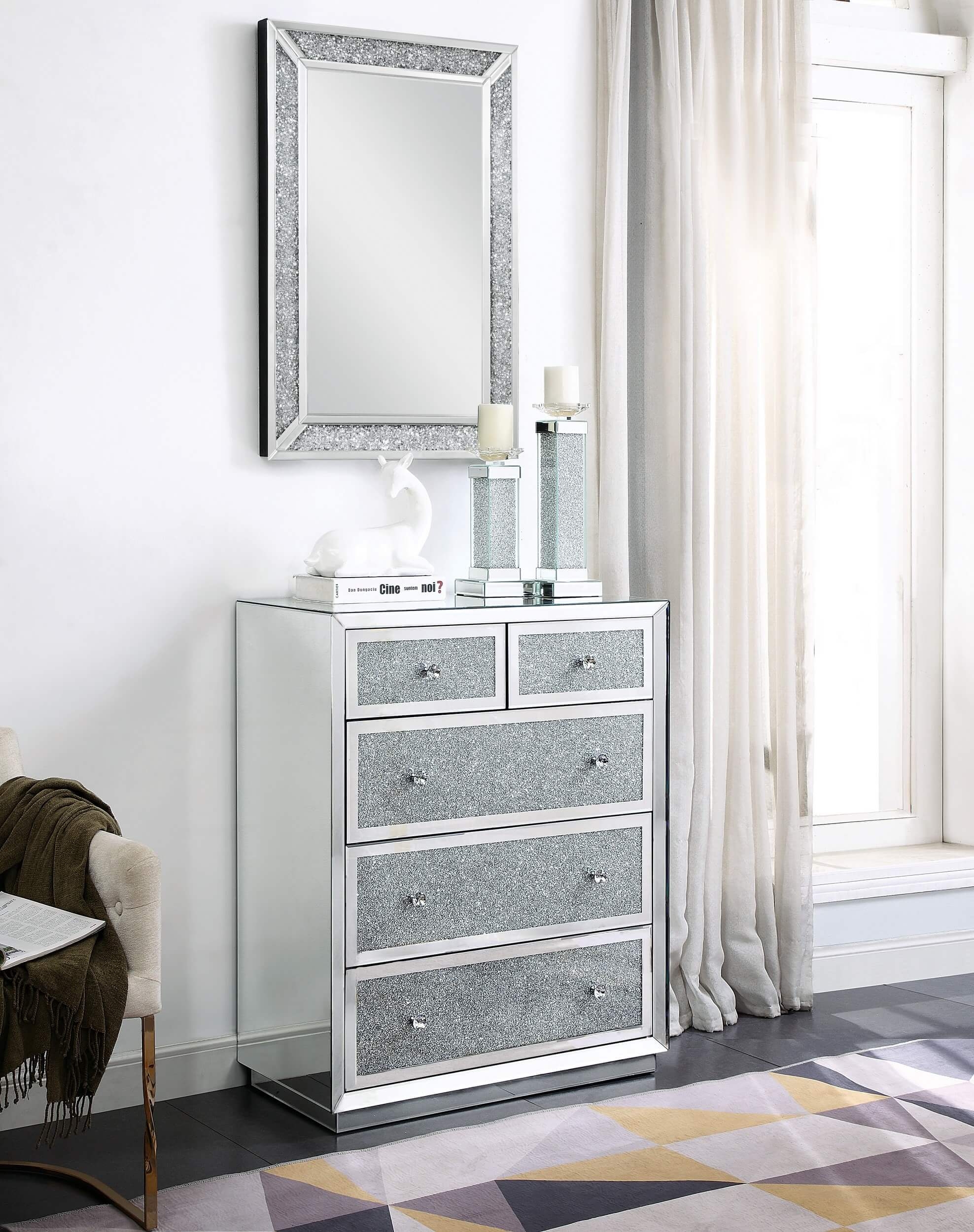 Rekha 97637 Mirrored/Faux Crystals Chest
