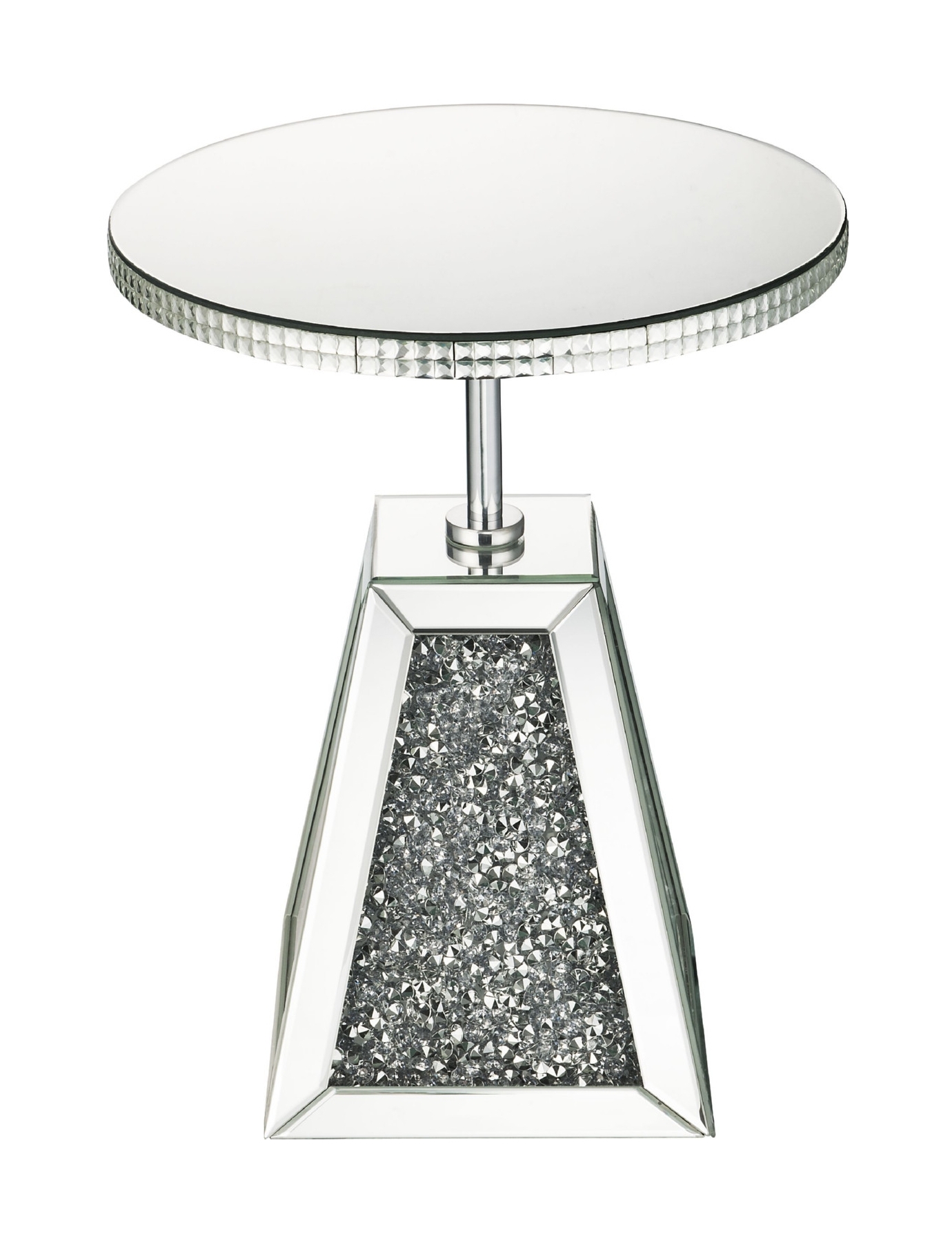 Noralie 97702 Mirrored/Faux Diamonds Accent Table