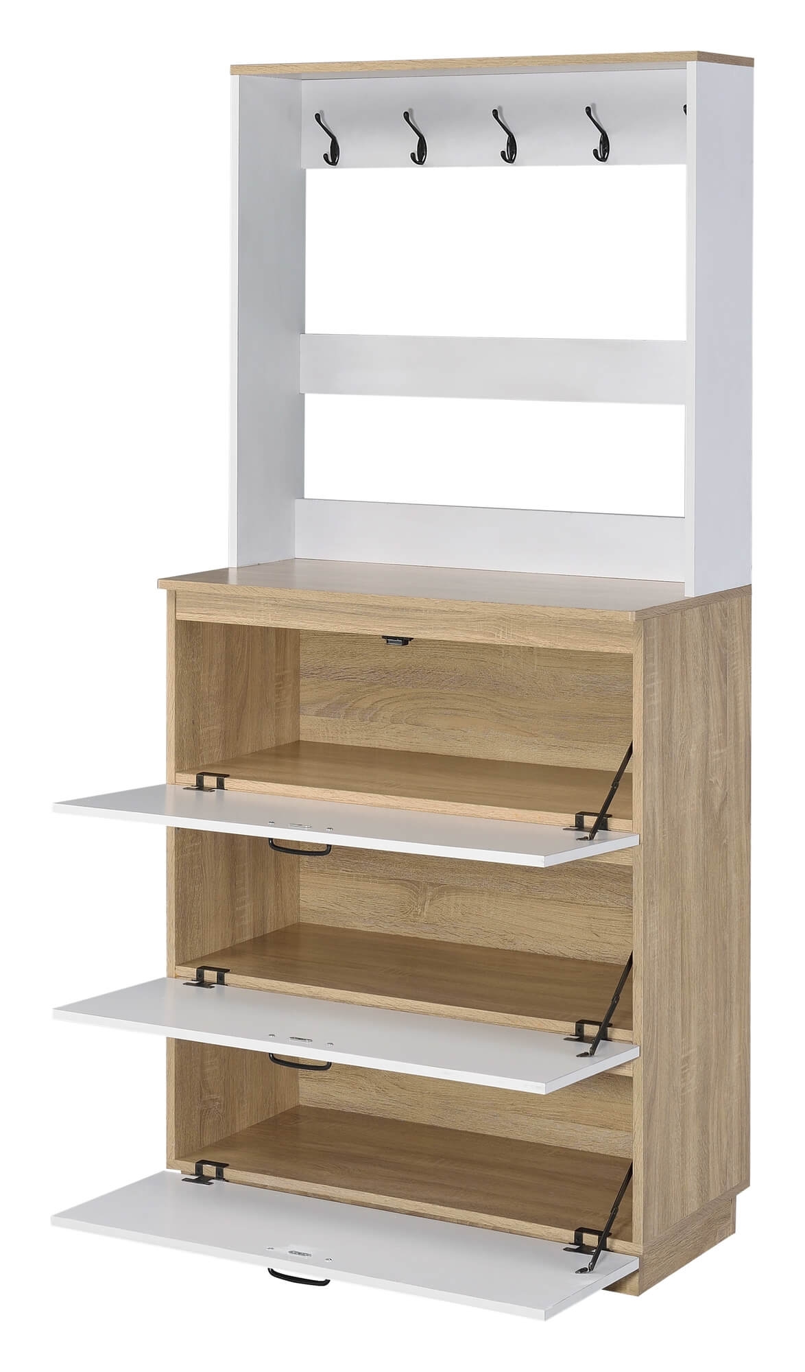Hewett Wood Veneer Shoe Cabinet