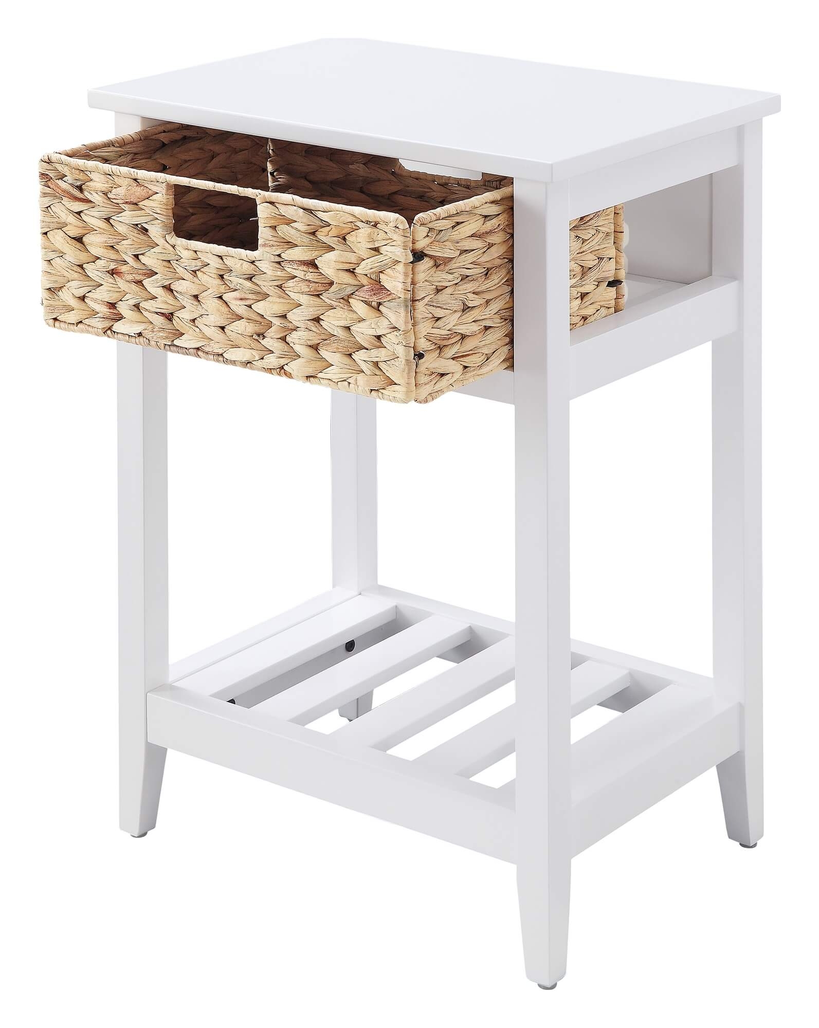 Chinu Wood/Ratten Accent Table/Nightstand