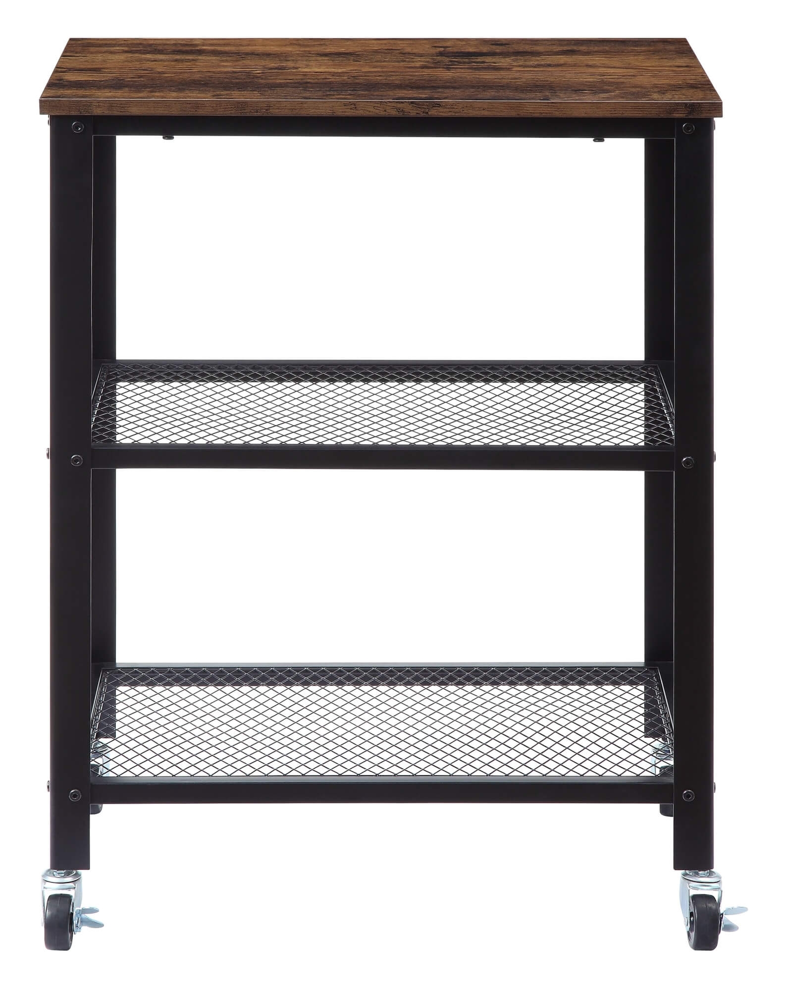 Taurus Wood Veneer/Metal Rectangular Accent Table, Composition 1