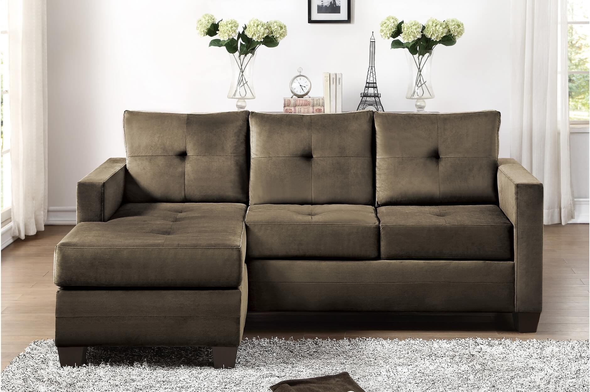 Phelps Microfiber Reversible Sectional