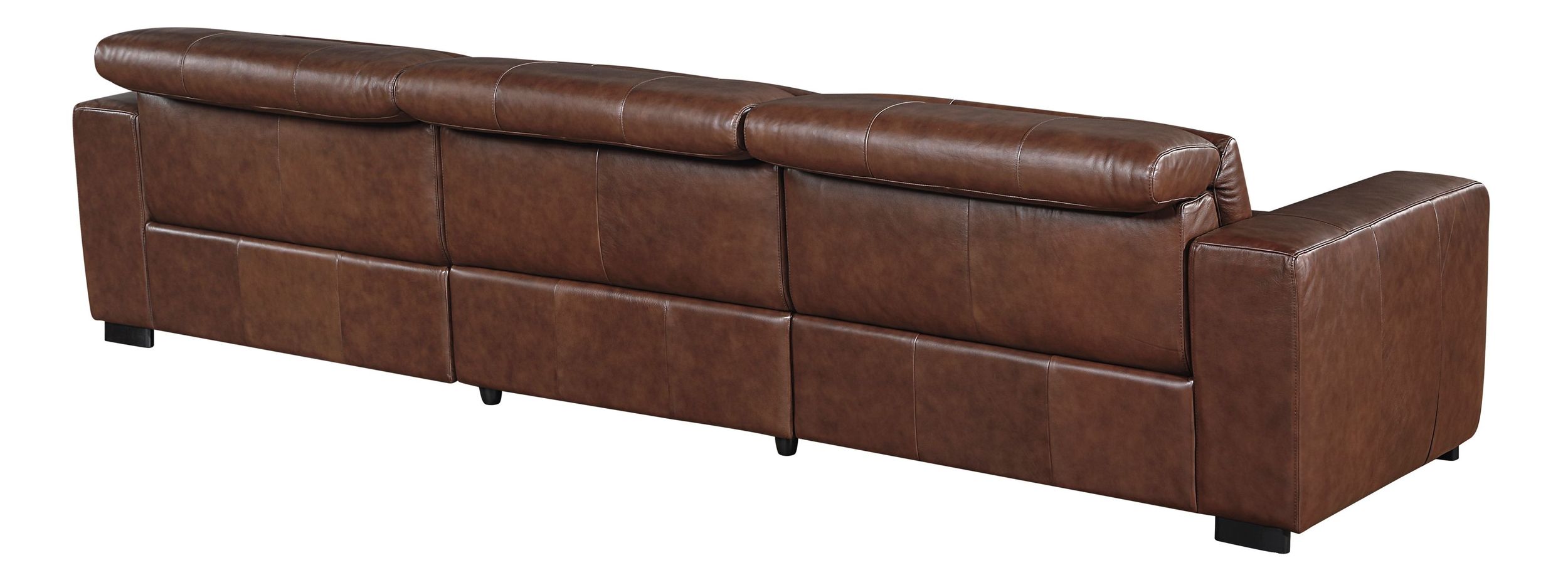 Sutton Leather Power Double Reclining Modular Living Room Set