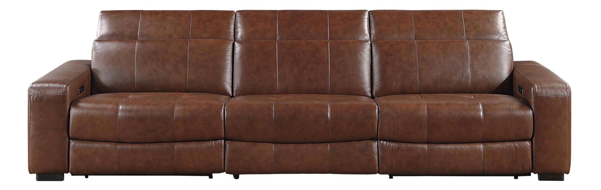Sutton Leather Power Double Reclining Modular Living Room Set
