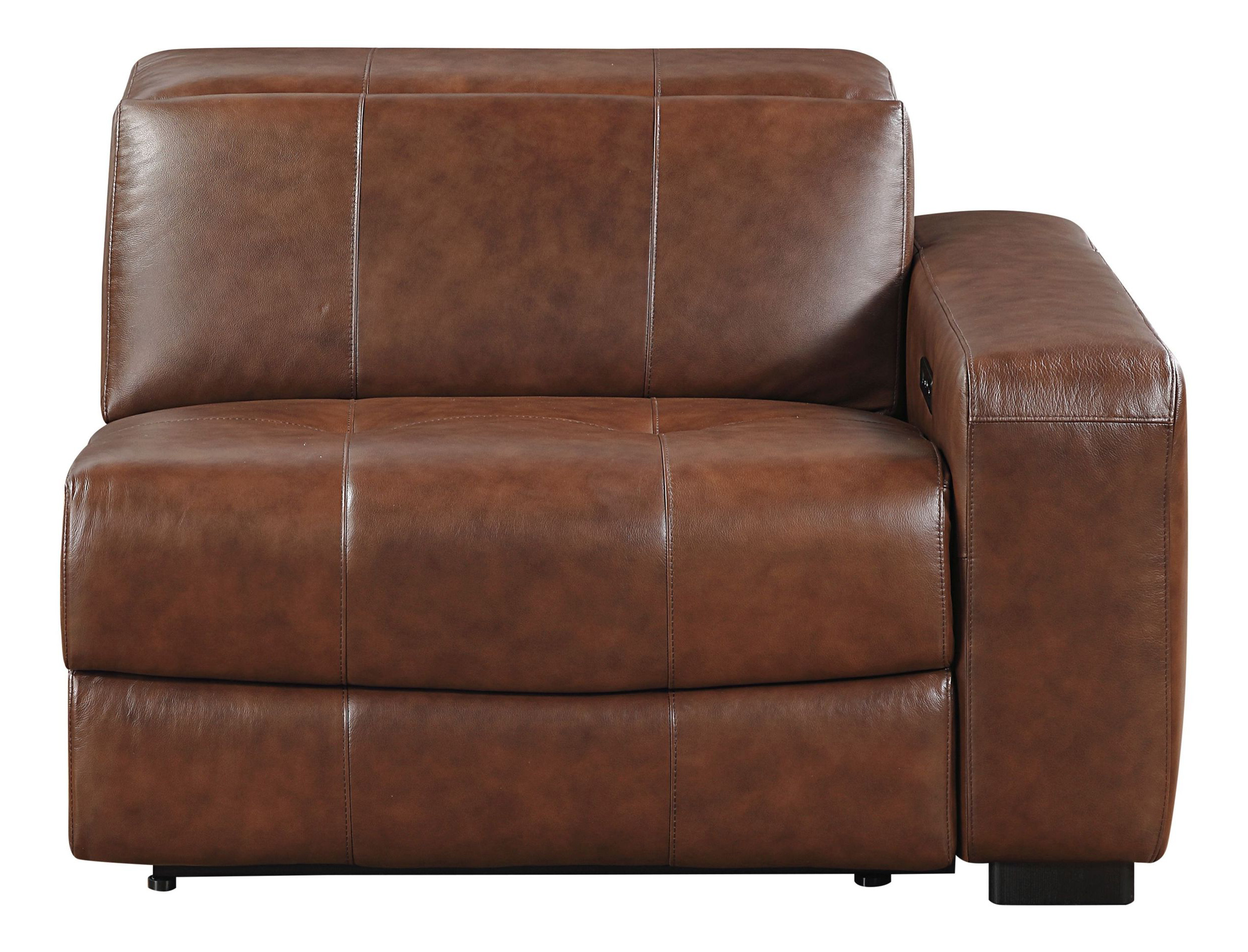 Sutton Leather Power Double Reclining Modular Living Room Set