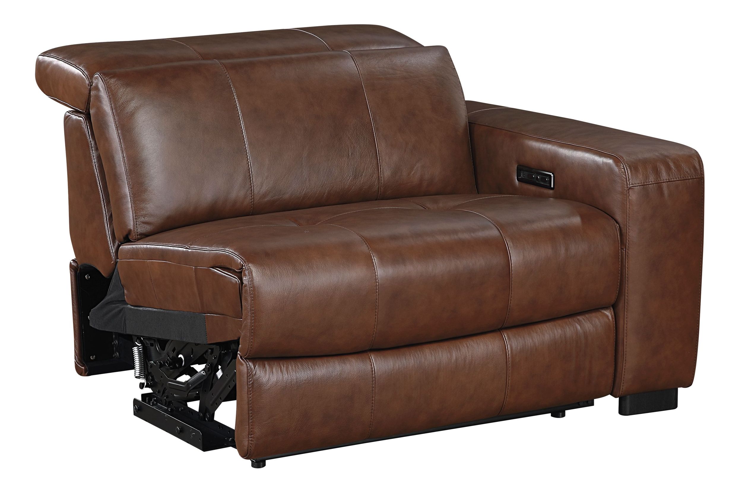 Sutton Leather Power Double Reclining Modular Living Room Set