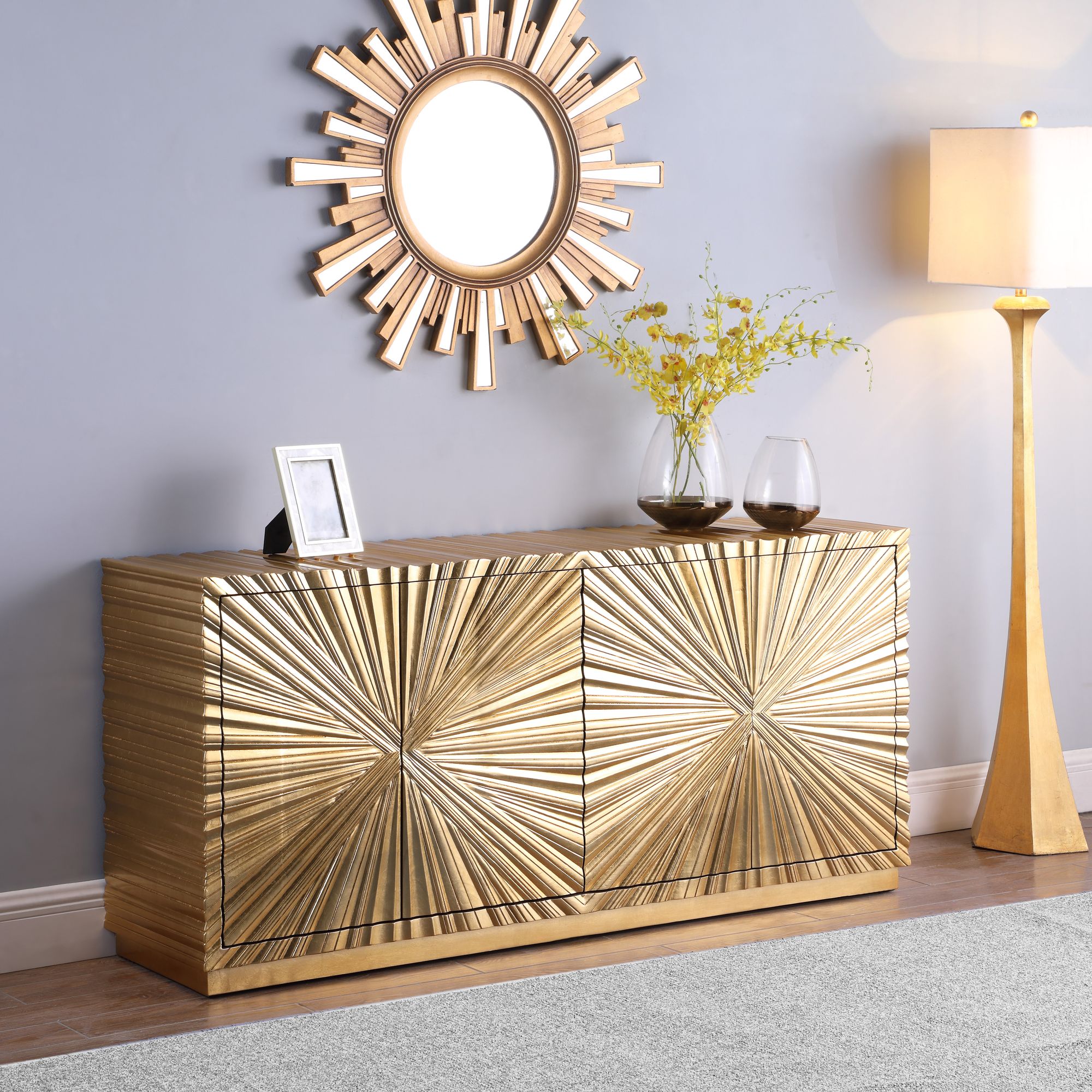 Golda 2-Door Wood Veneer Sideboard 