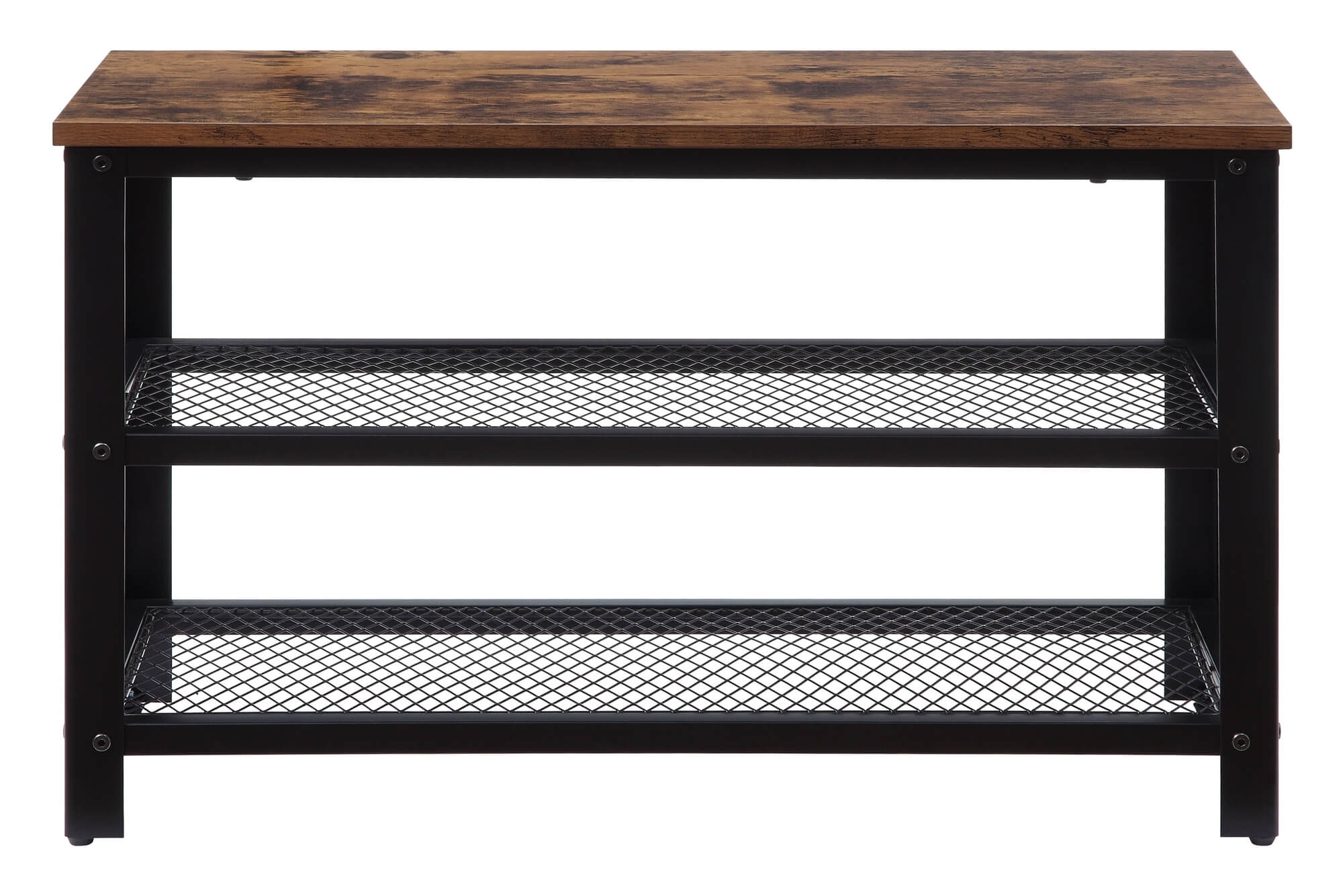 Taurus Wood Veneer/Metal Shoe Cabinet