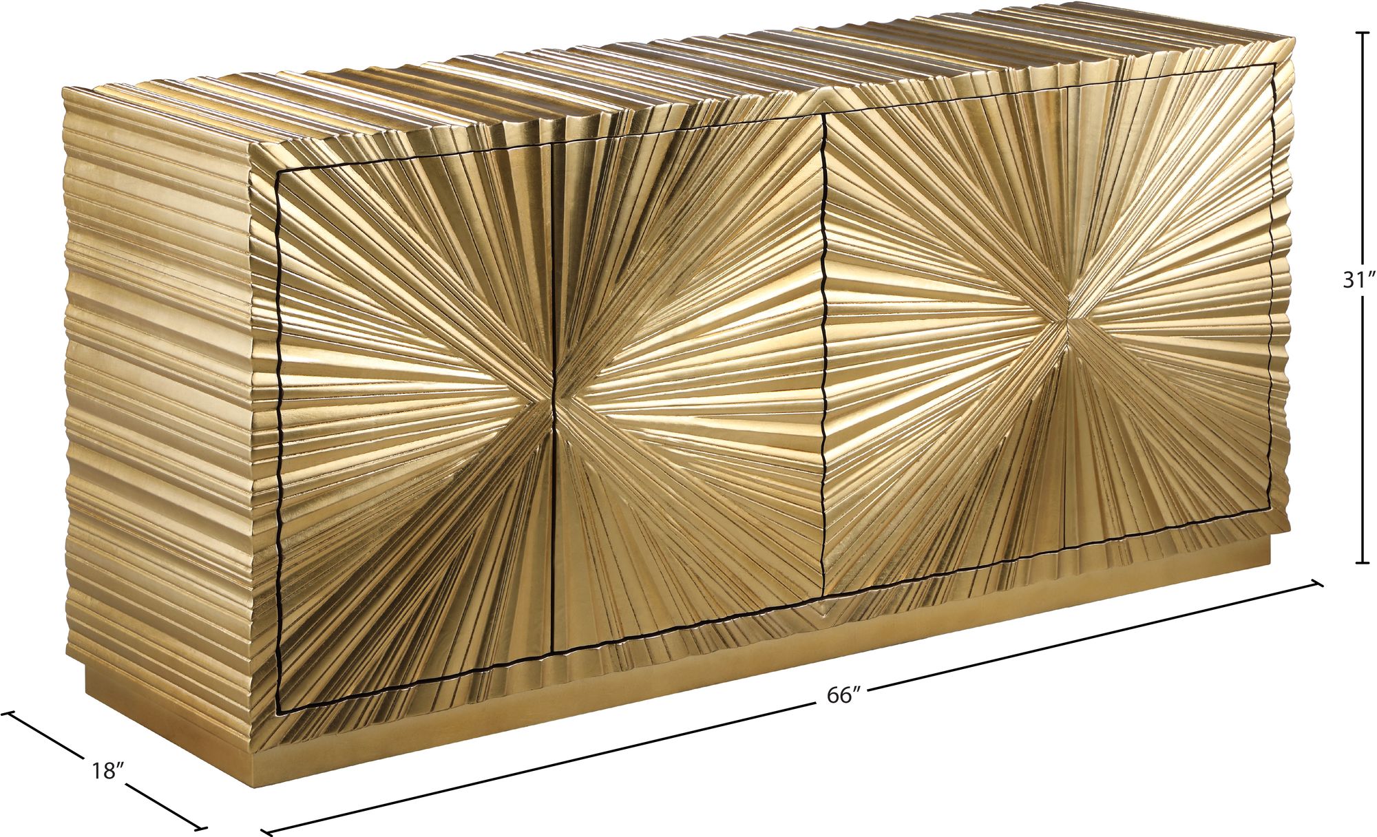Golda 2-Door Wood Veneer Sideboard 