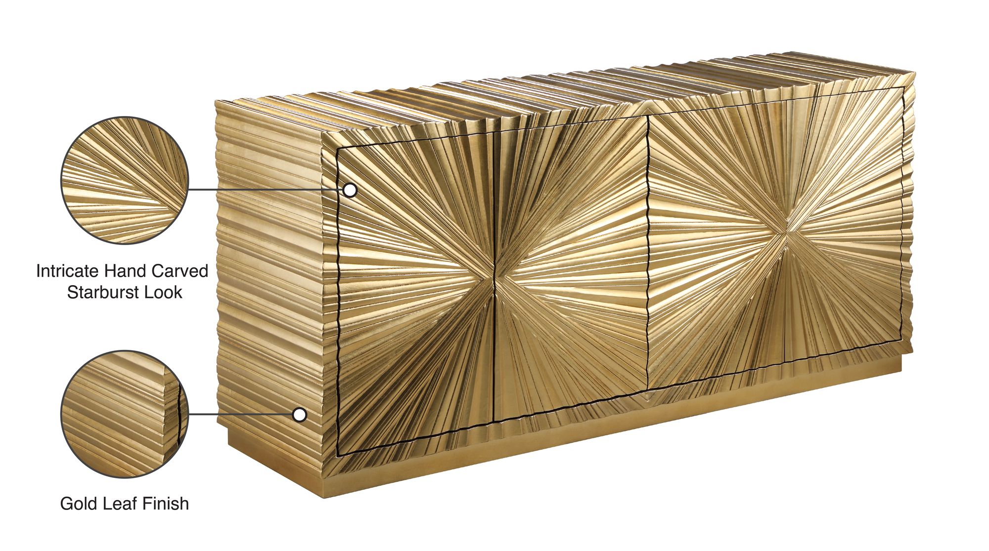 Golda 2-Door Wood Veneer Sideboard 