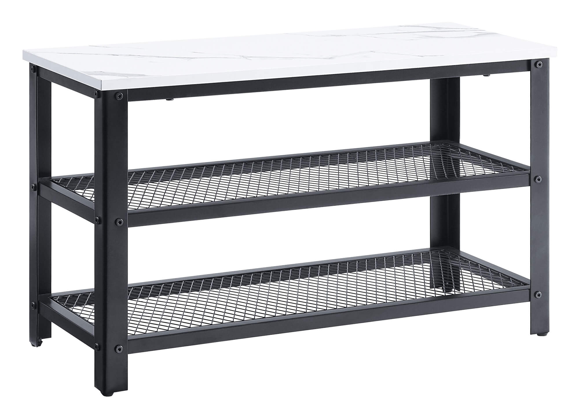 Taurus Wood Veneer/Metal Shoe Cabinet