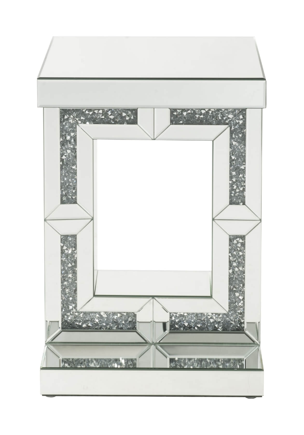Noralie 97933 Mirrored/Faux Diamonds Accent Table