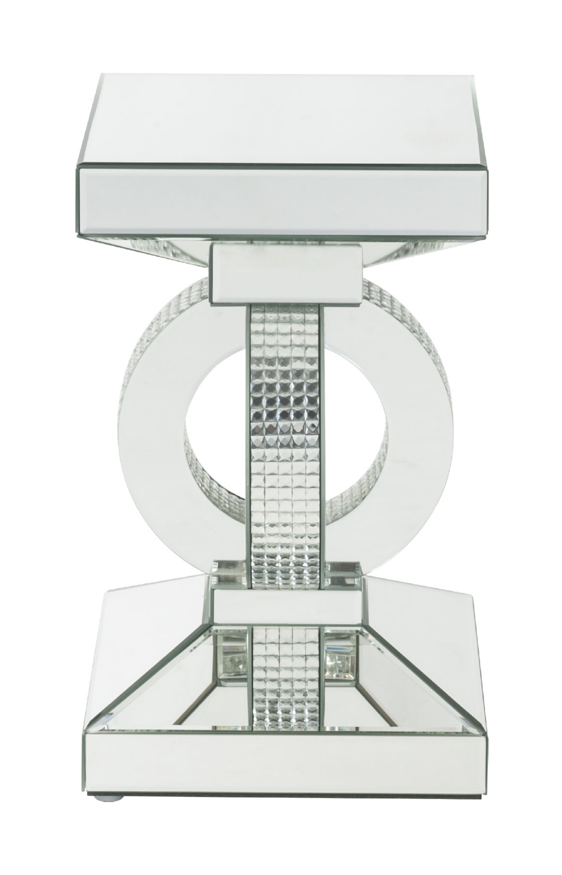 Ornat 97936 Mirrored/Faux Crystals Accent Table