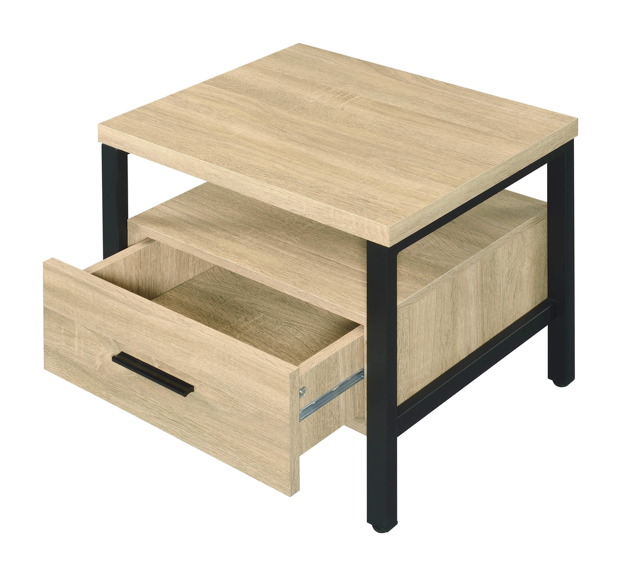 Yawan Wood/Metal Accent Table/Nightstand