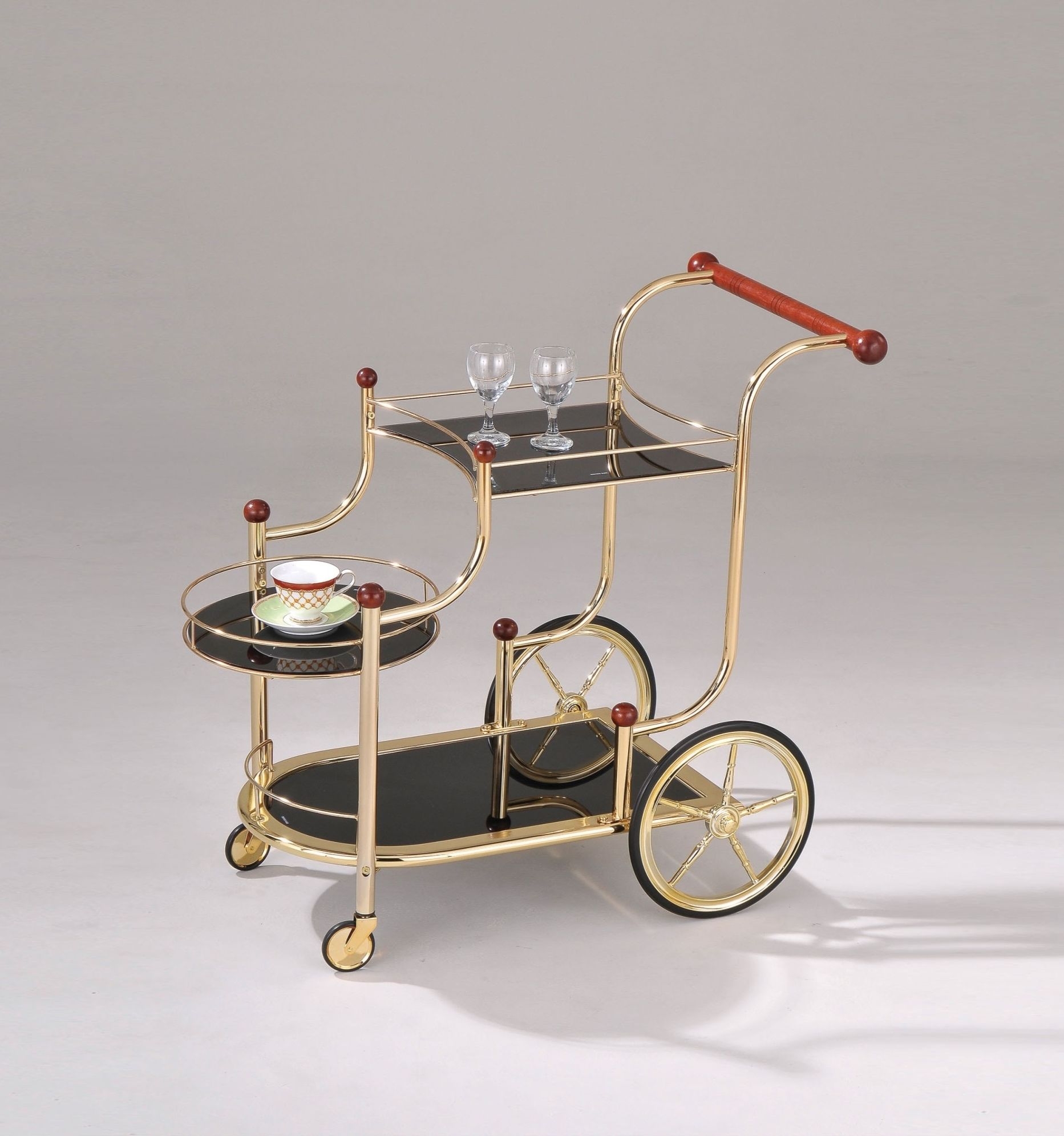 Lacy Glass/Metal Serving Cart