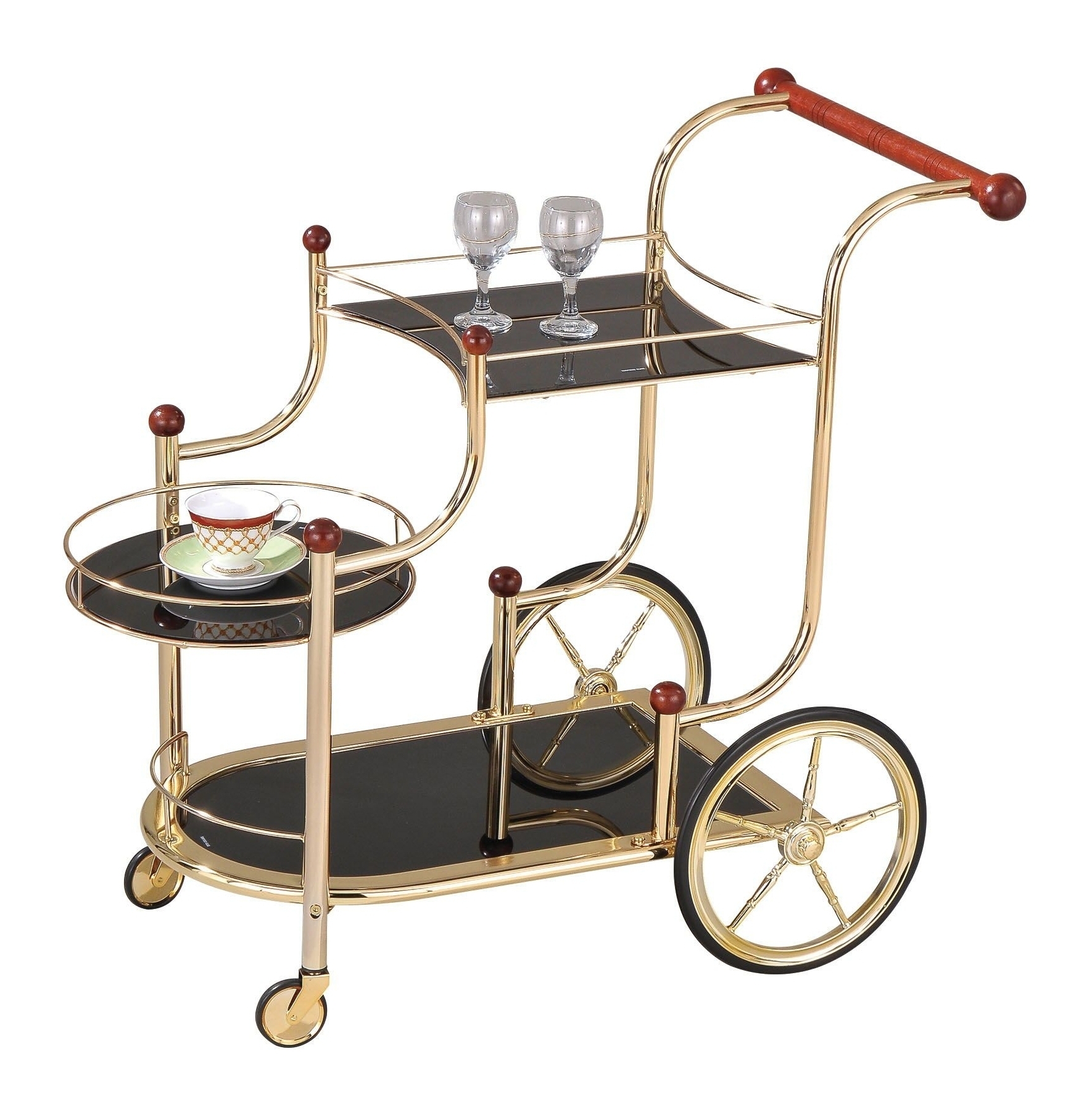 Lacy Glass/Metal Serving Cart