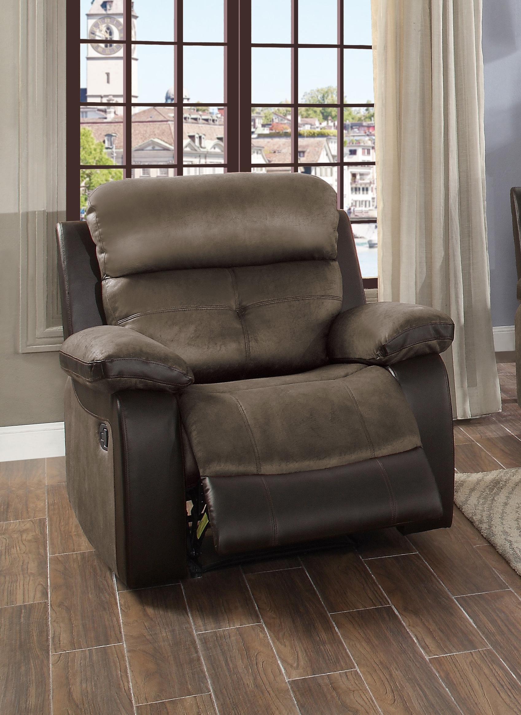 Acadia Microfiber/Bi-Cast Vinyl Reclining Chair