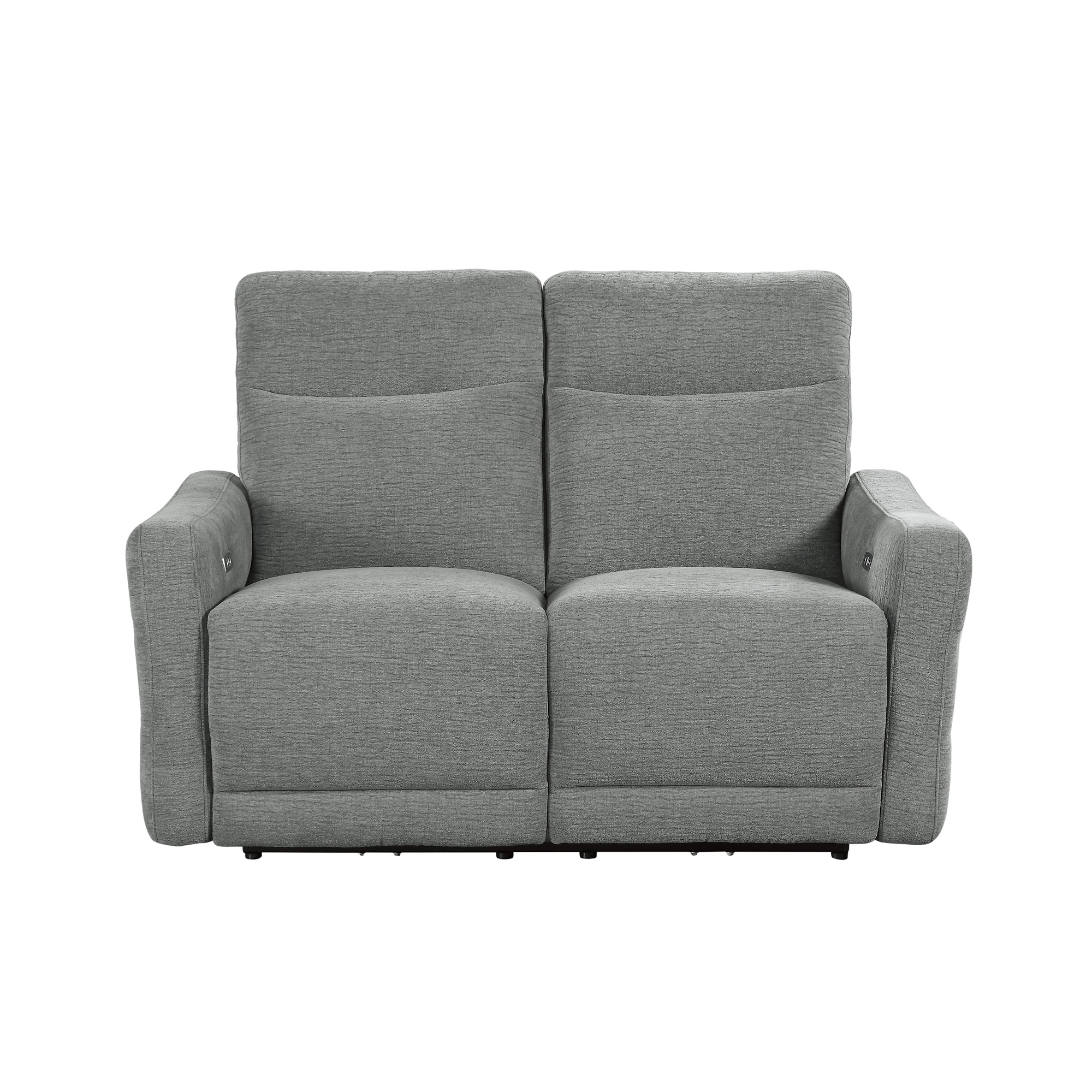 Edition Polyester Fabric Power Double Lay Flat Reclining Loveseat