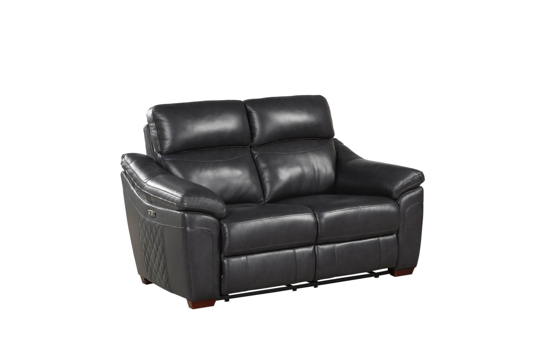 Renzo Leather/Bi-Cast Vinyl Power Double Reclining Loveseat by Homelegance