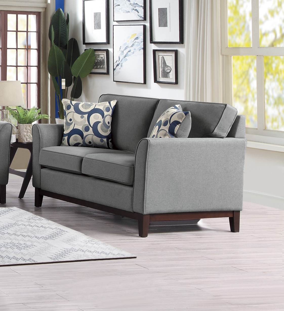 Blue Lake Fabric Loveseat