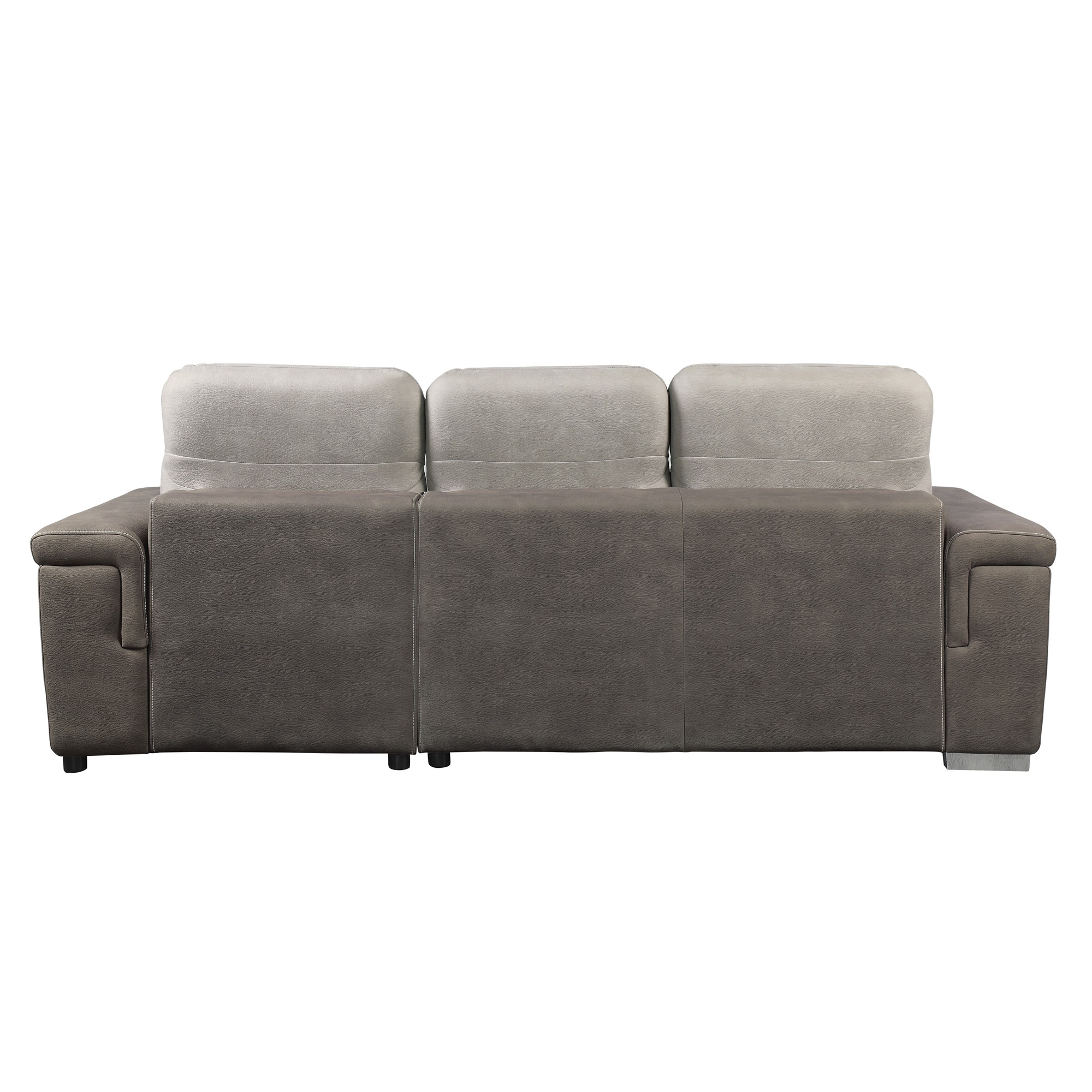 Alfio Microfiber Sectional with Pull-out Bed and Hidden Storage