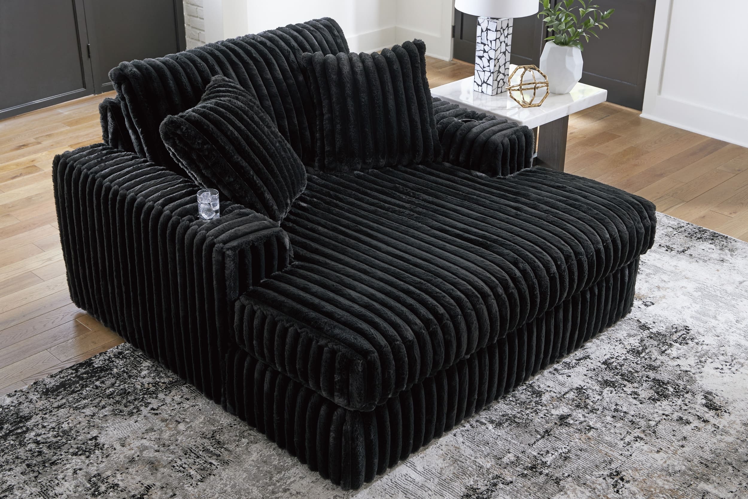 Midnight-Madness Polyester Oversized Chaise