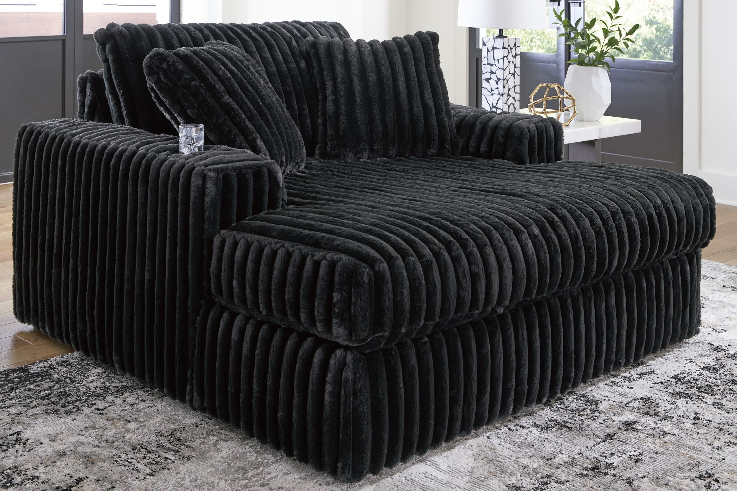Midnight-Madness Polyester Oversized Chaise