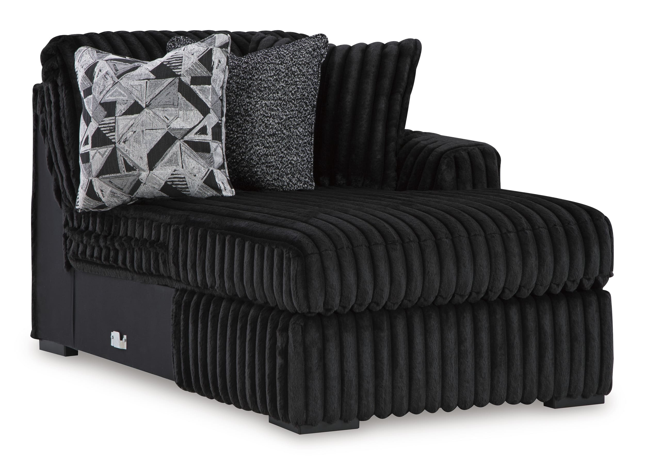 Ashley Midnight-Madness 2-Pc Polyester L-Shaped RAF Sectional, Onyx