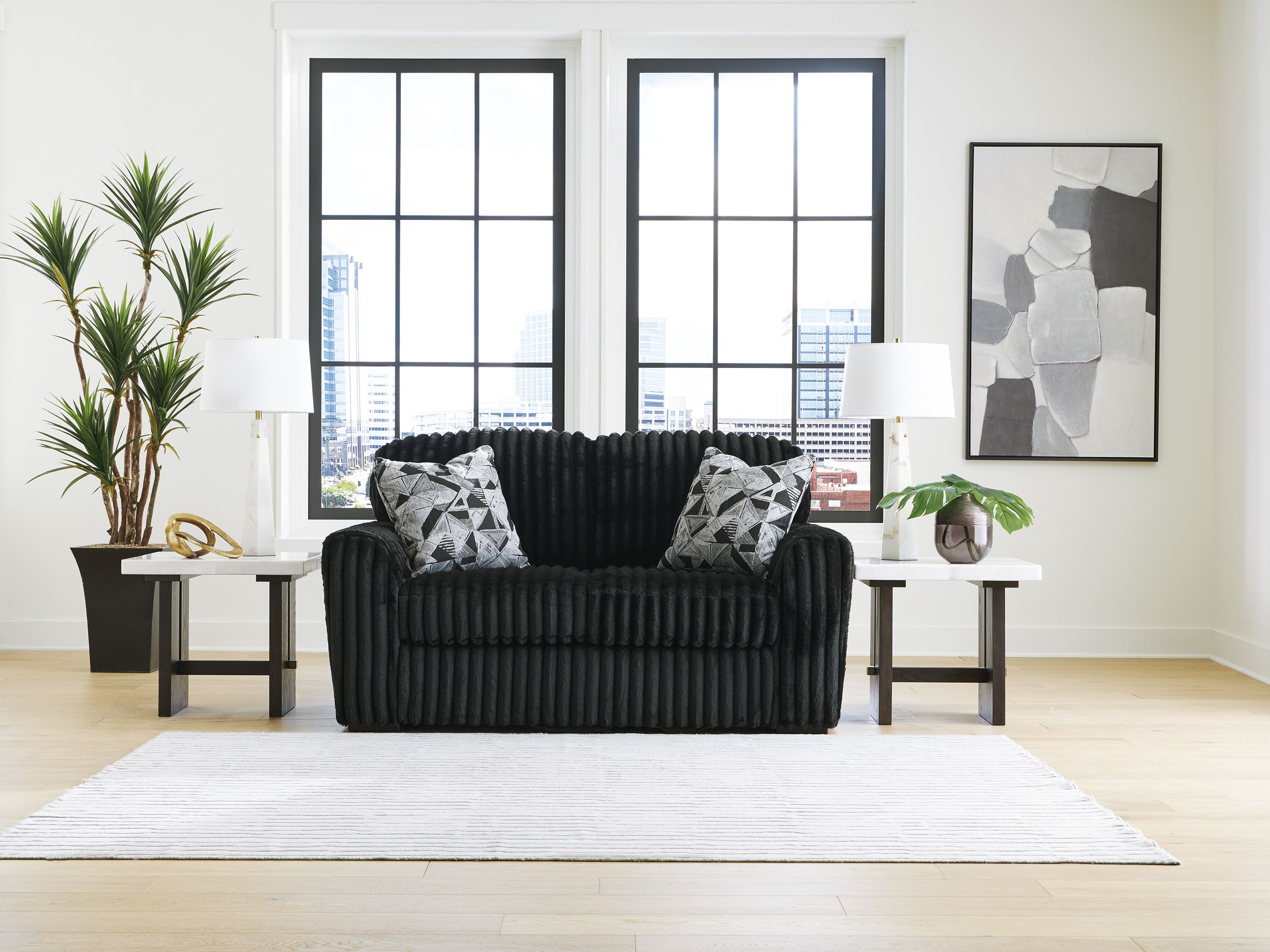 Midnight-Madness Polyester Loveseat