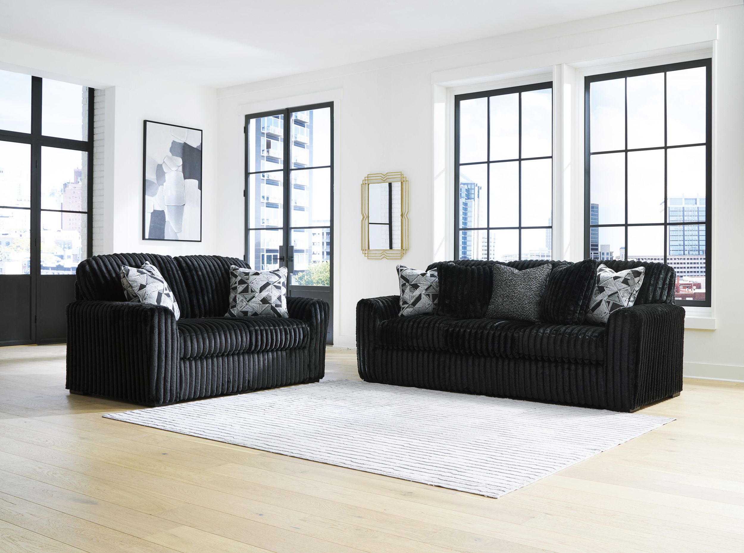 Midnight-Madness Polyester Loveseat
