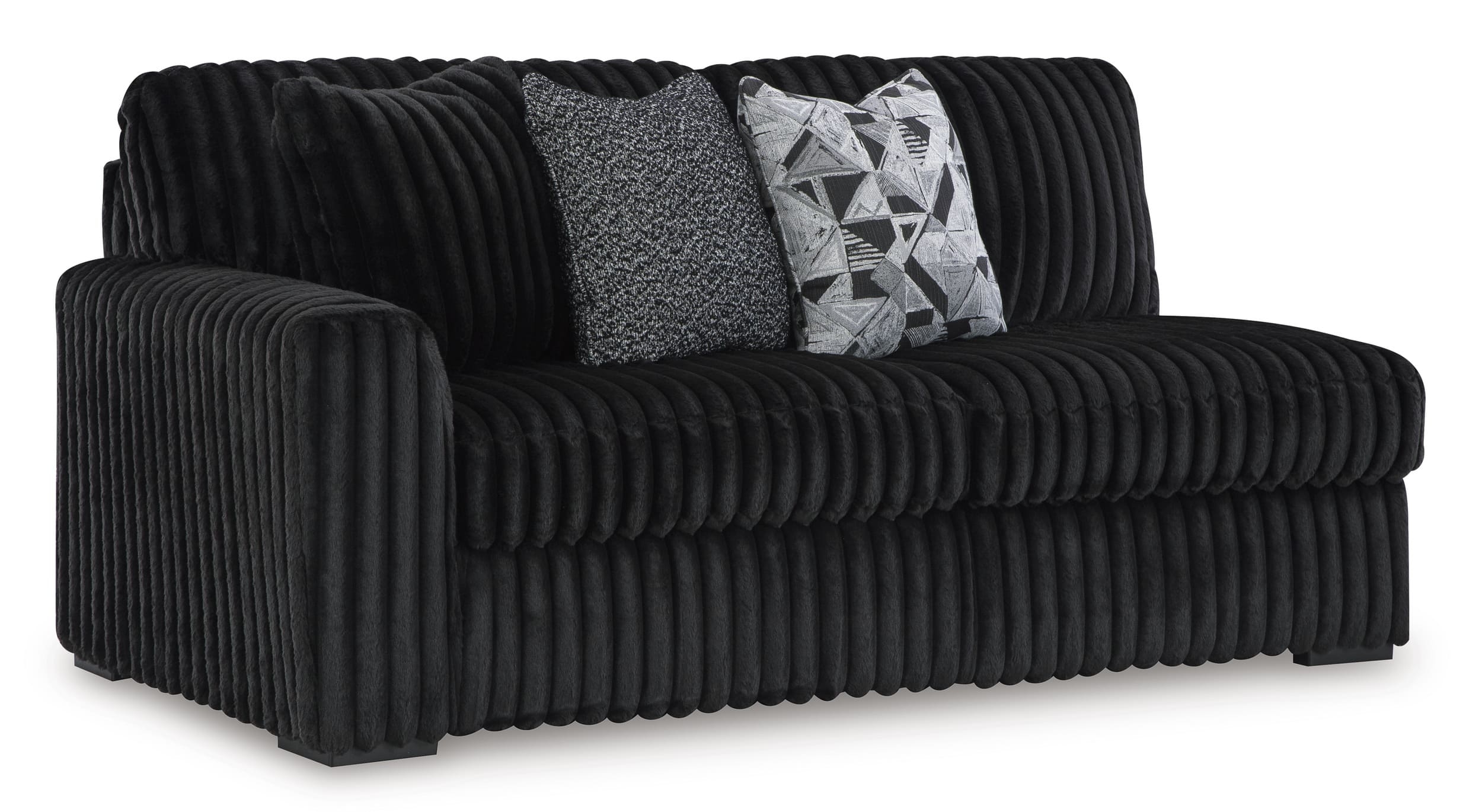 Midnight-Madness 3-Piece Polyester L-Shaped Sectional Sofa