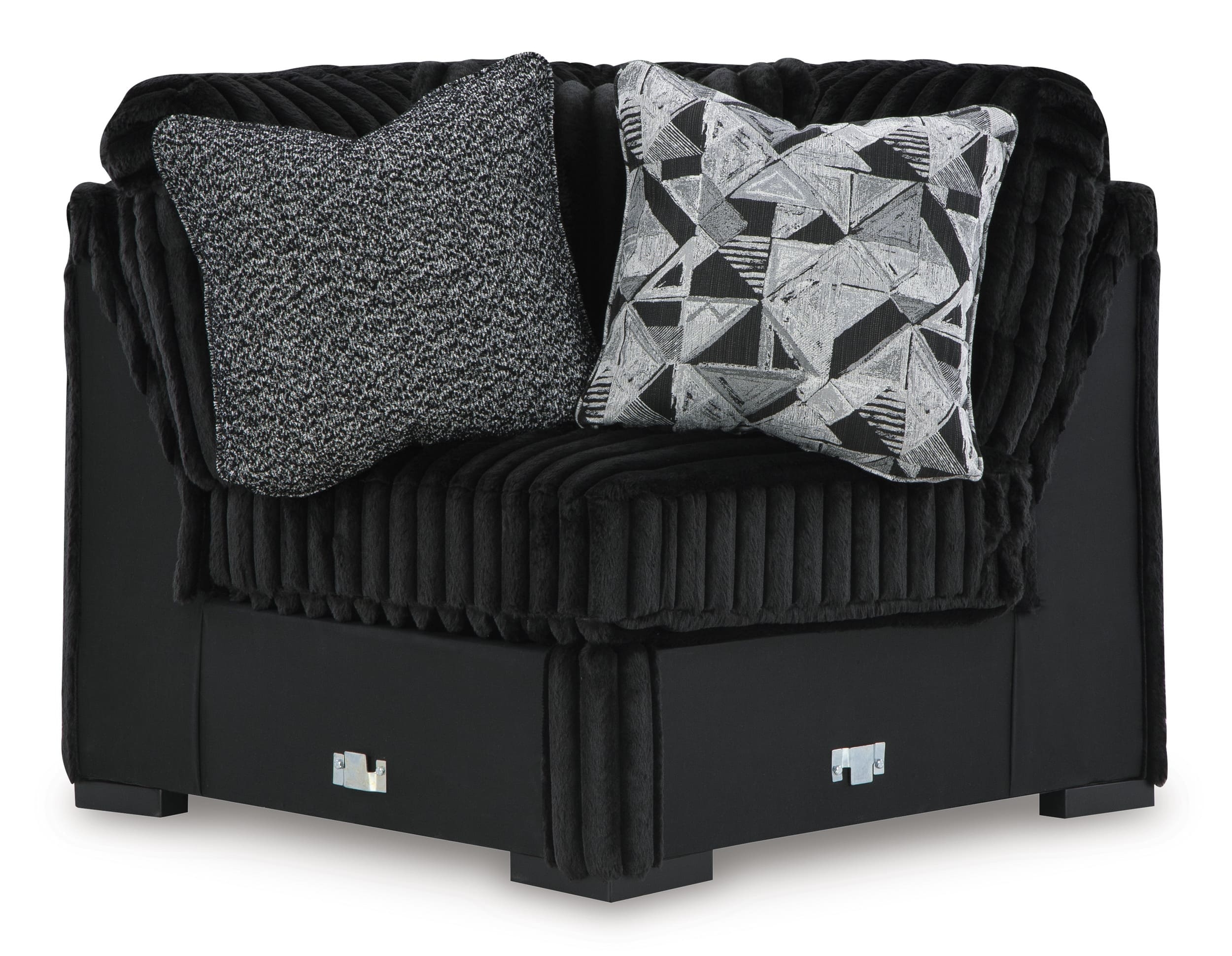 Midnight-Madness 4-Piece Polyester U-Shaped Sectional Sofa w/Left Arm Chaise Facing