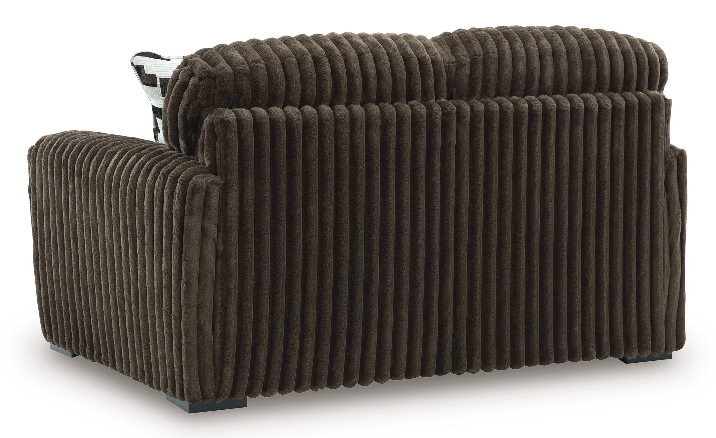 Midnight Madness Modern Loveseat | Chocolate Upholstery