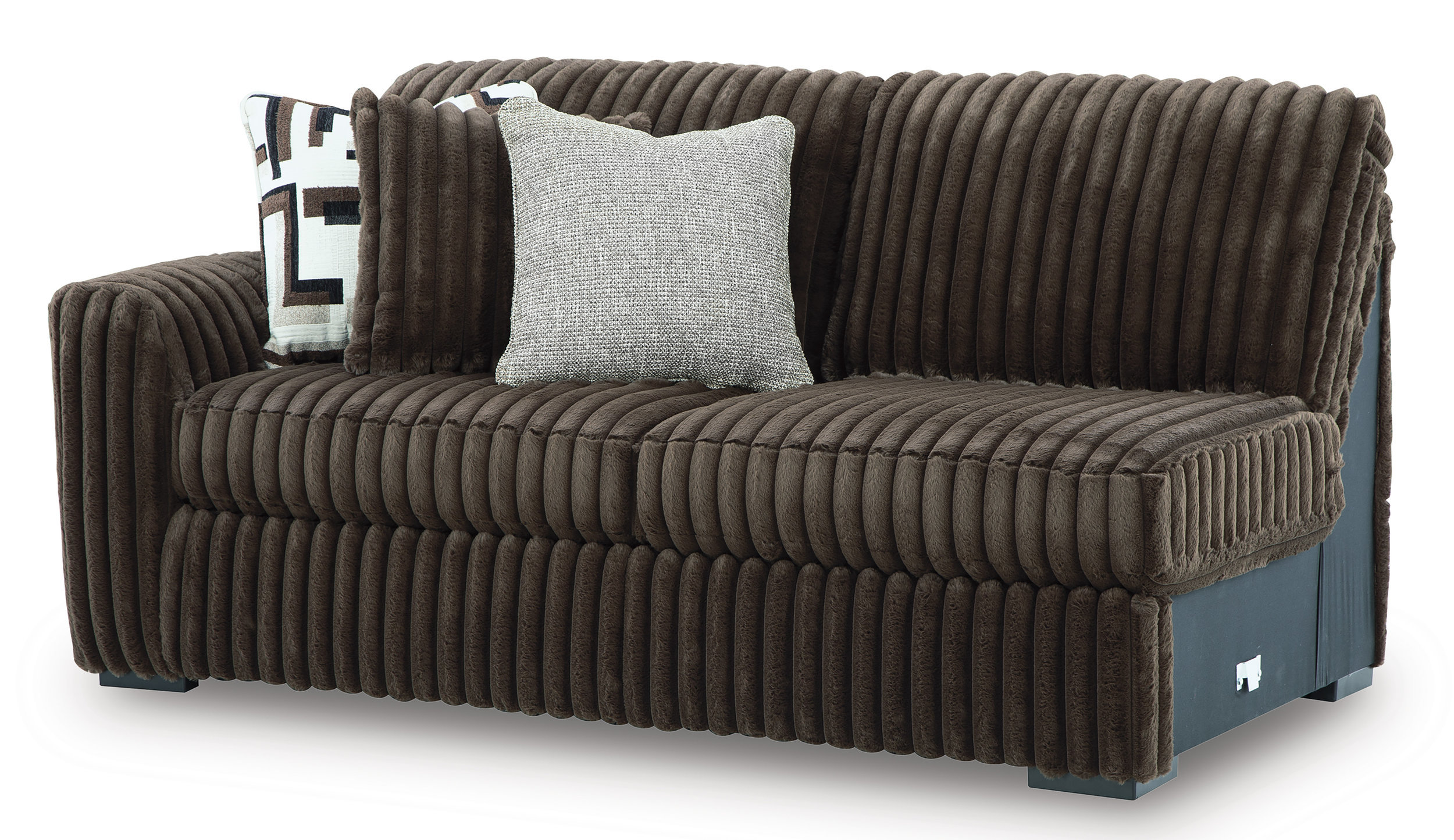 Midnight-Madness 4-Piece U-Shaped Polyester Sectional Sofa w/RAF Chaise