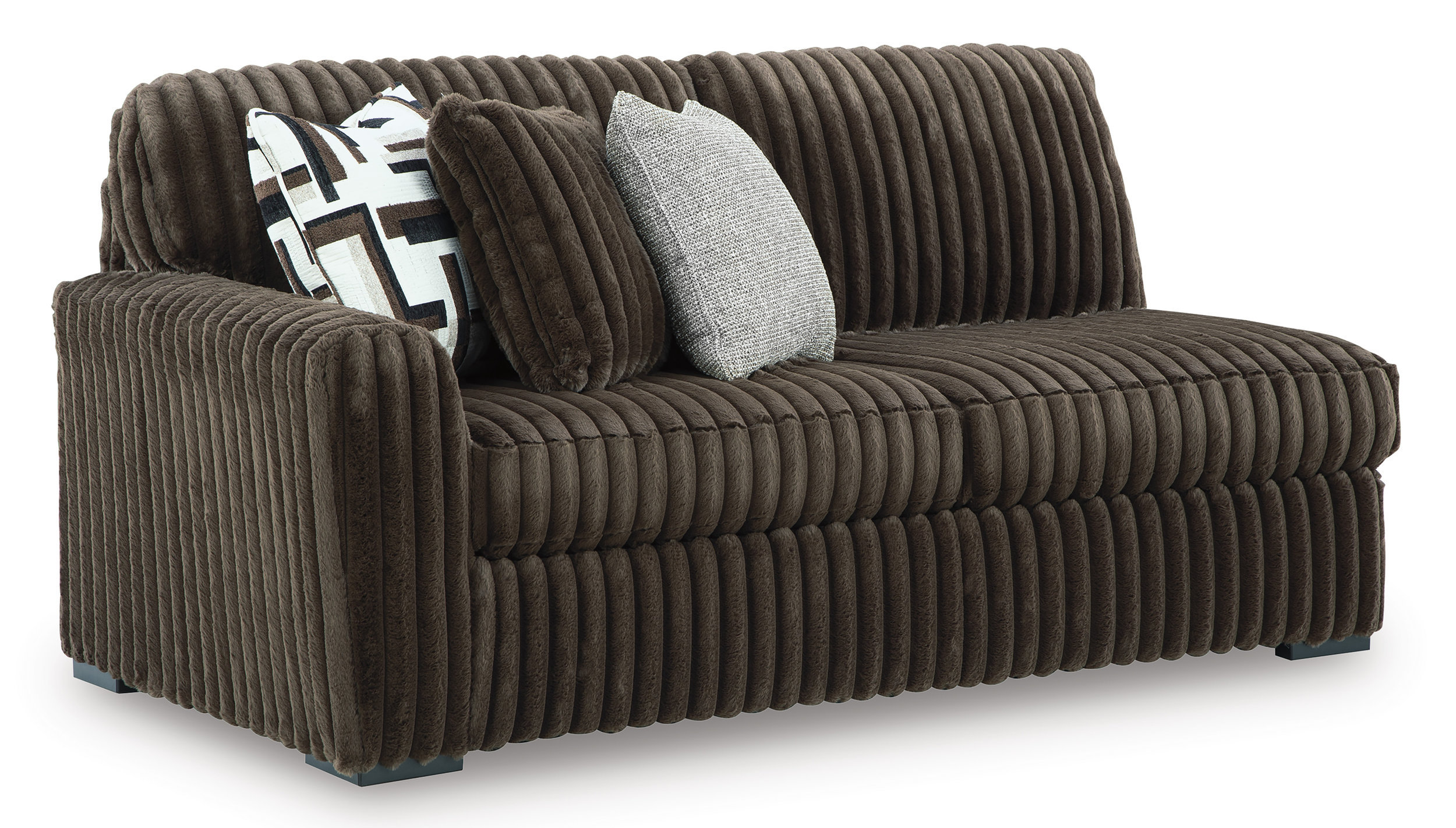 Midnight-Madness 3-Piece L-Shaped Polyester Sectional Sofa 