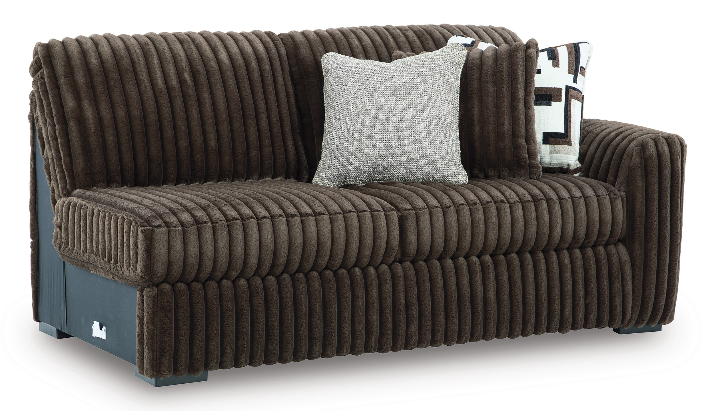 Midnight-Madness 3-Piece L-Shaped Polyester Sectional Sofa 