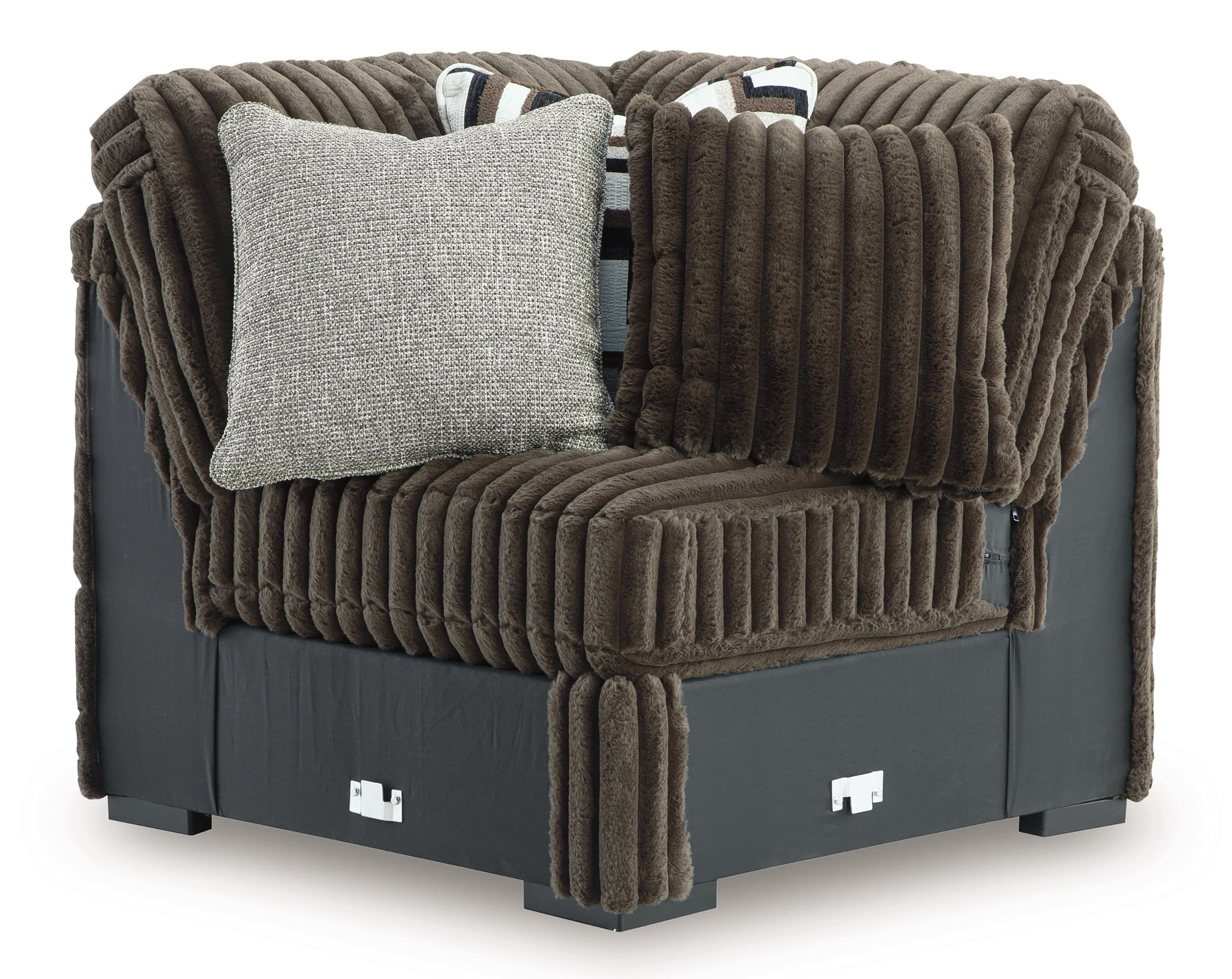 Midnight-Madness 4-Piece U-Shaped Polyester Sectional Sofa w/LAF Chaise
