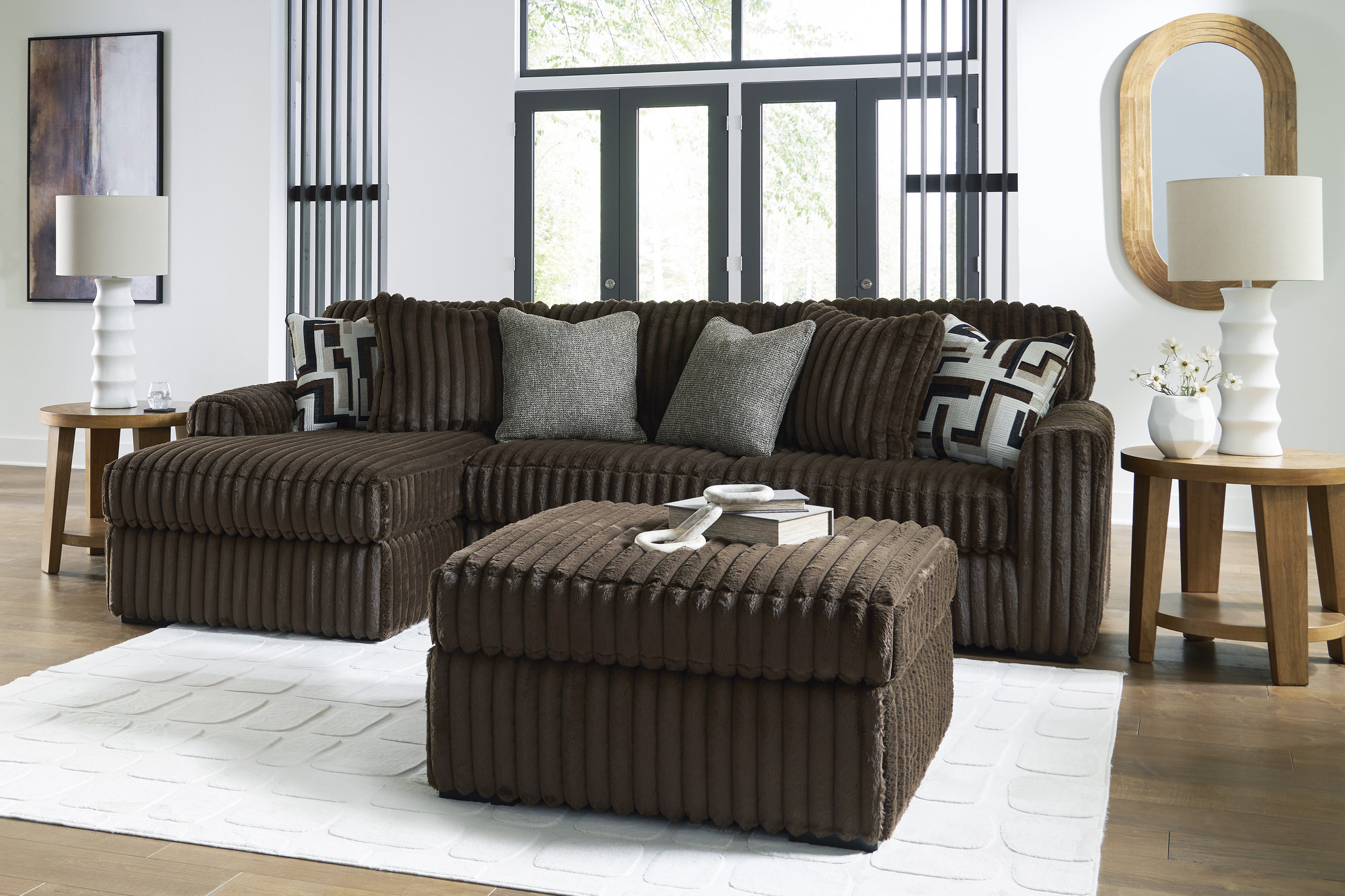 Midnight-Madness 2-Piece Polyester Sectional Sofa w/LAF Chaise