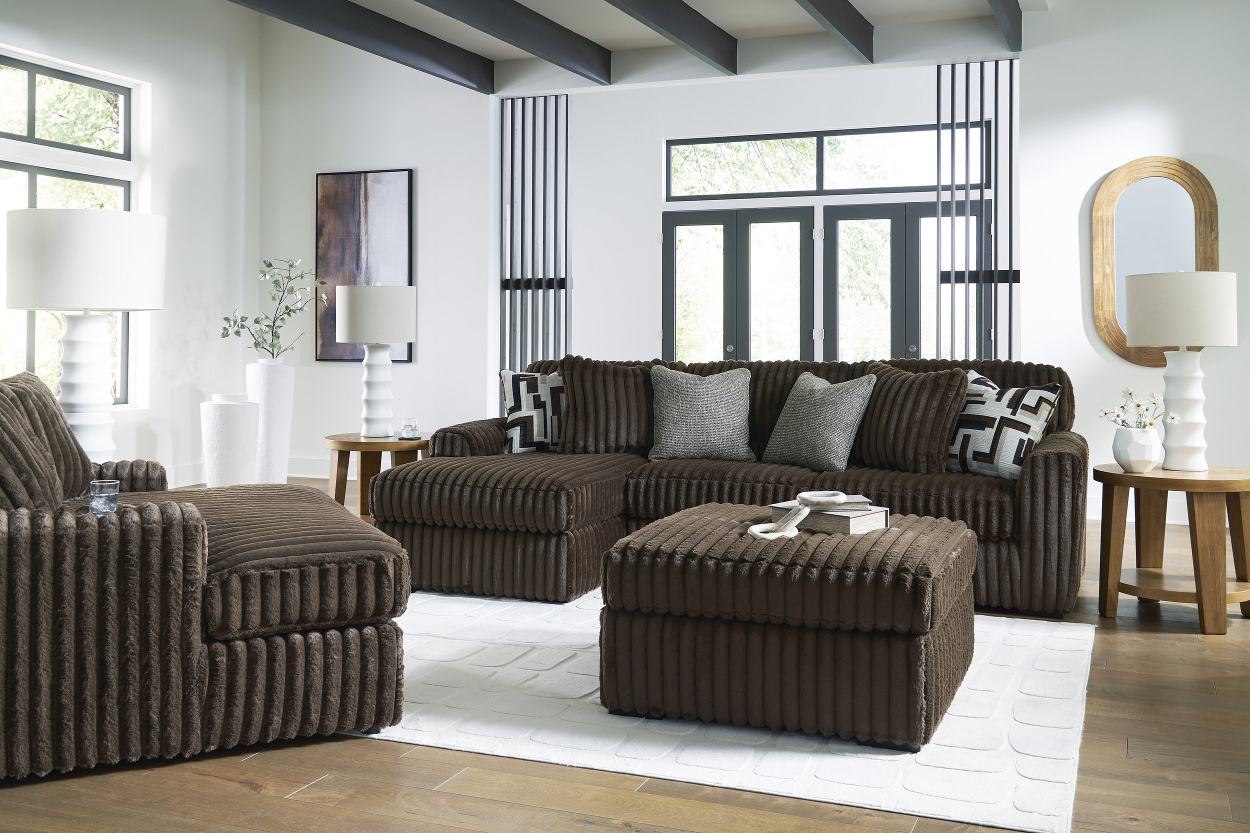 Midnight-Madness 2-Piece Polyester Sectional Sofa w/LAF Chaise