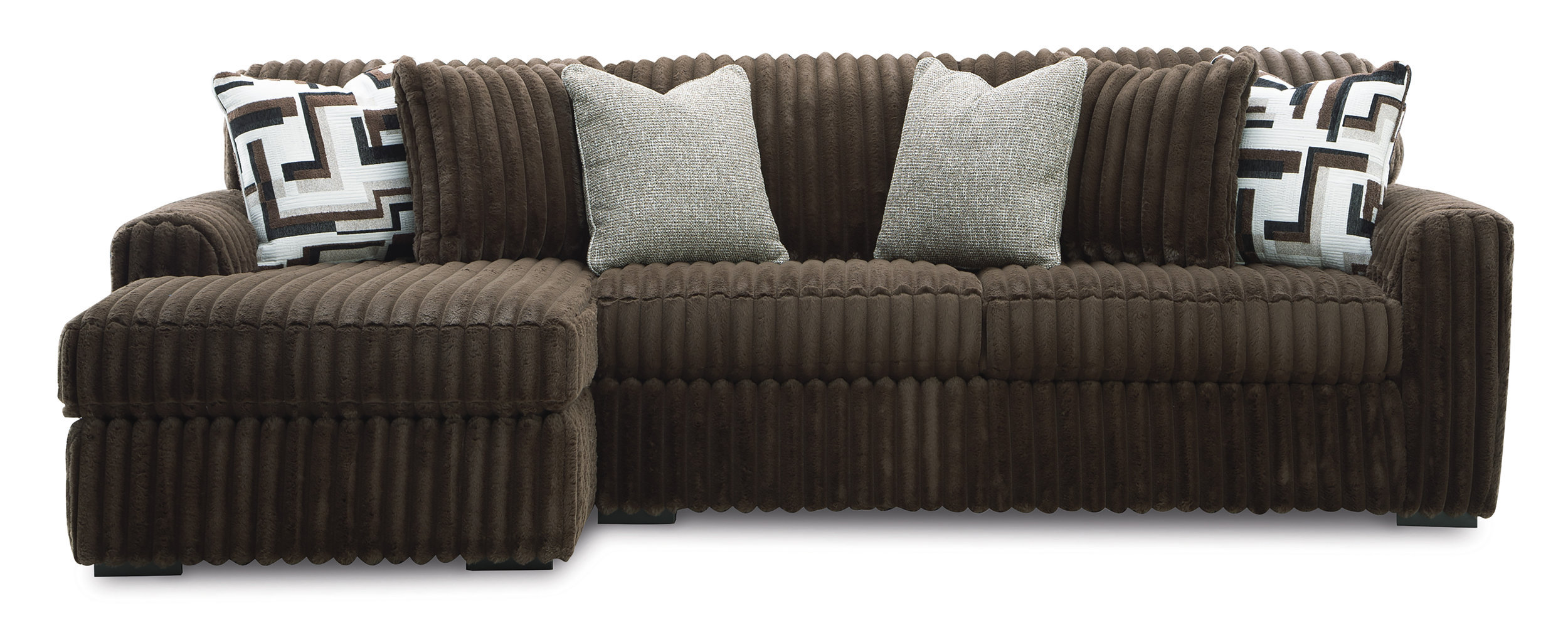 Midnight-Madness 2-Piece Polyester Sectional Sofa w/LAF Chaise